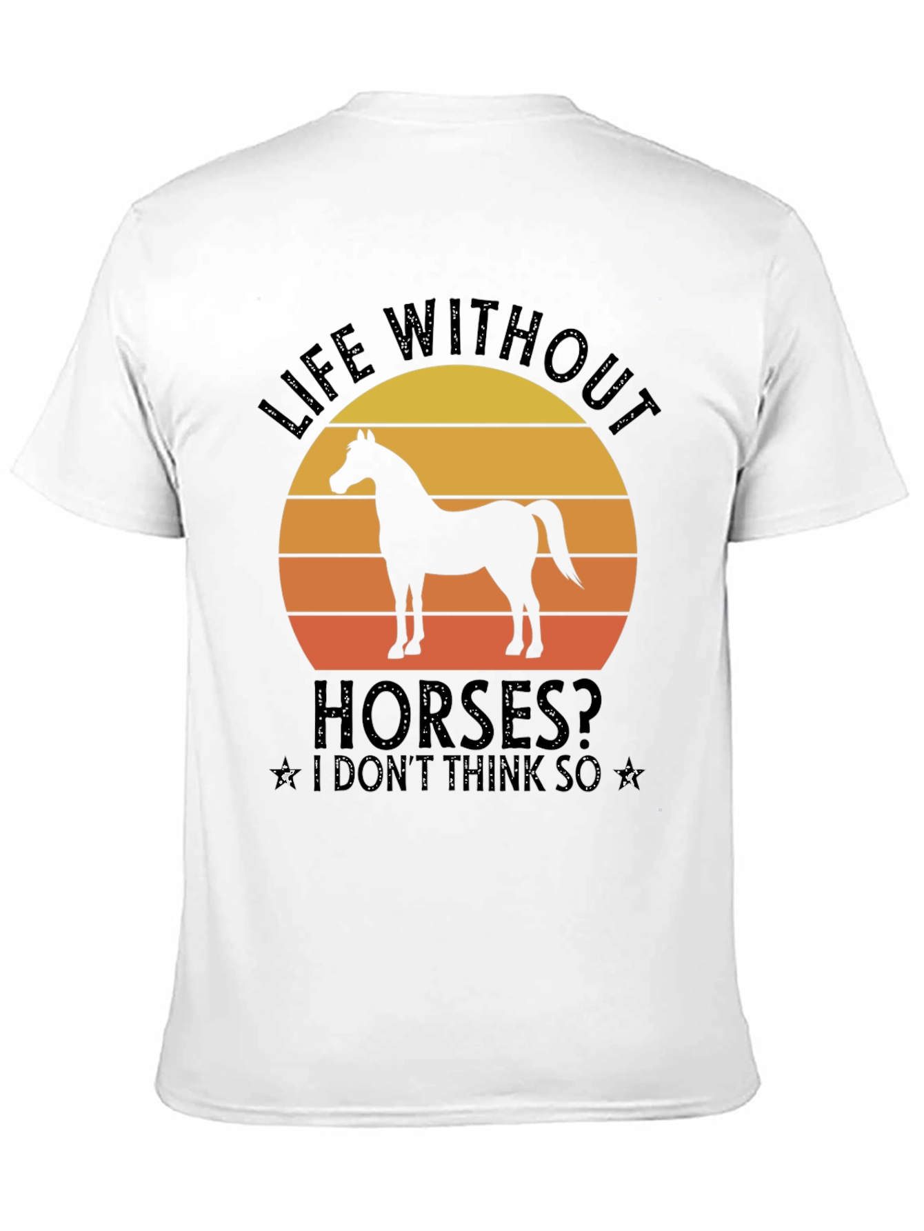 Life Without Horses? Black Graphic Tee