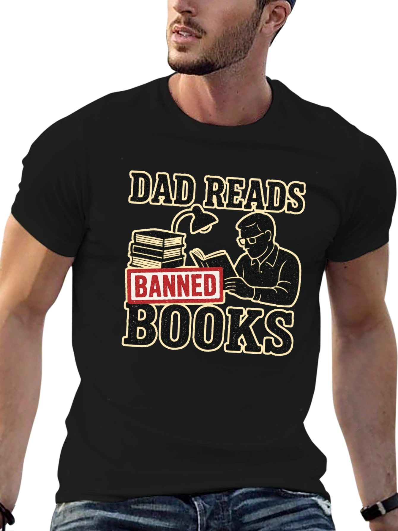 Dad Reads Banned Books Graphic Tee