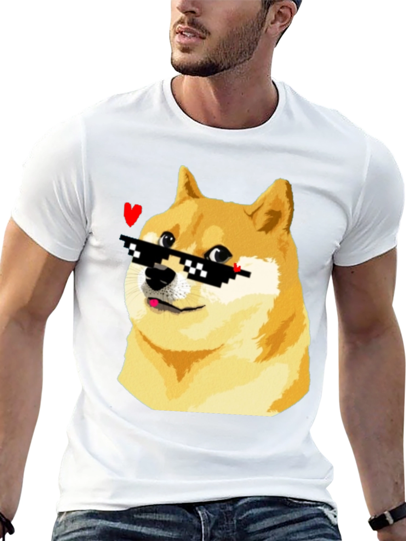 Doge Meme T-Shirt - Deal With It Sunglasses!