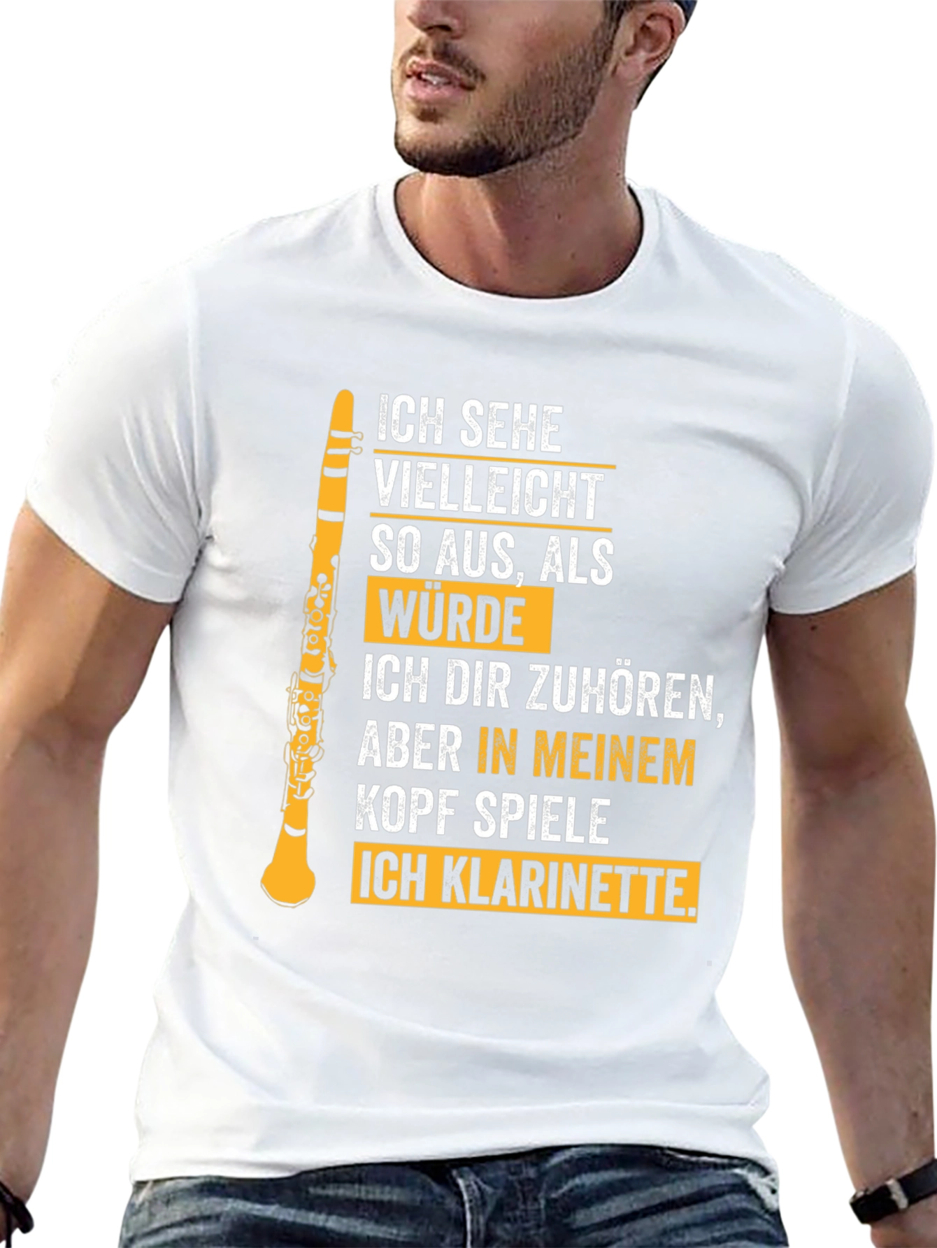 Clarinet Musician T-Shirt: In My Head Im Playing Clarinet
