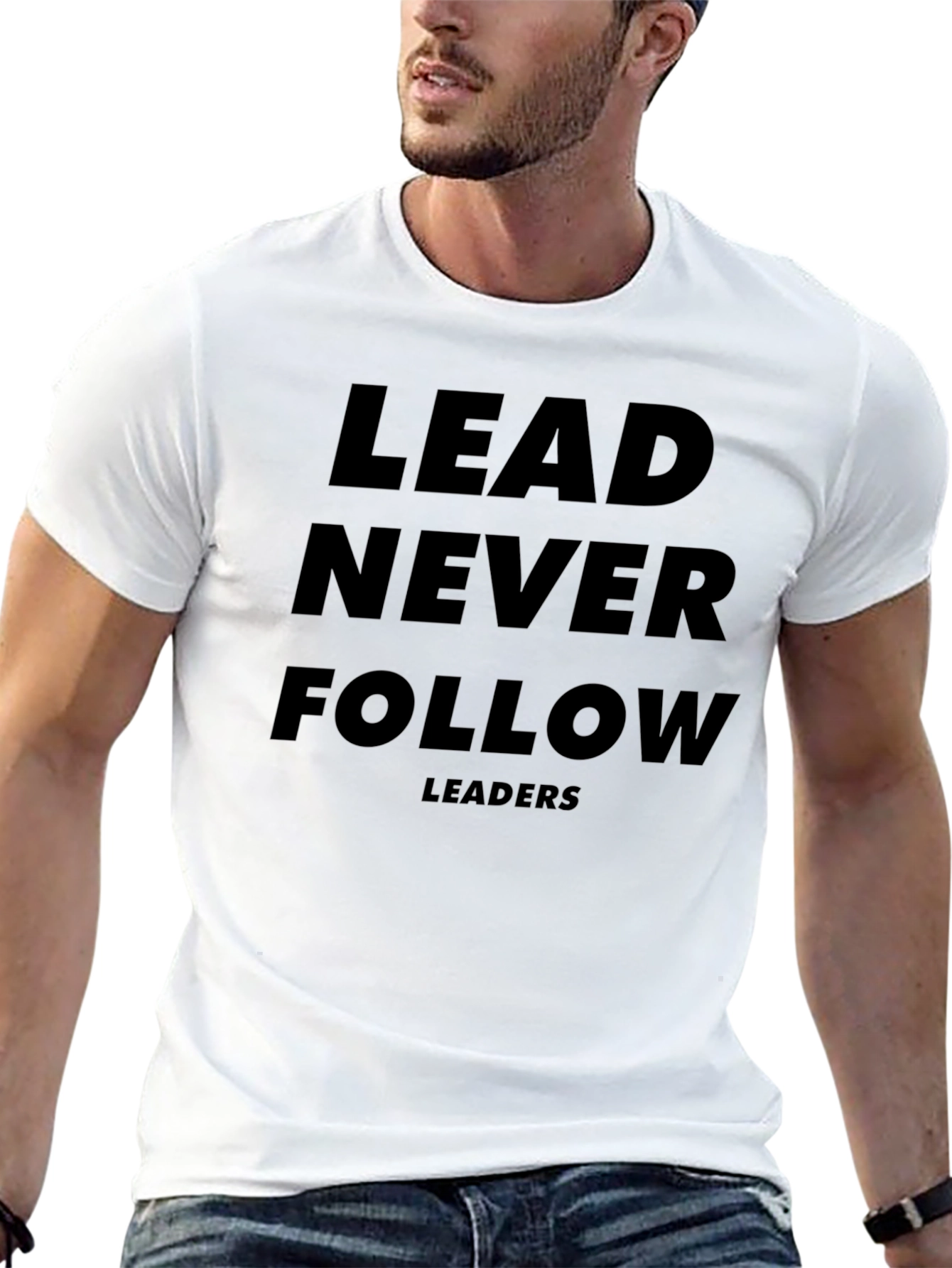 Lead Never Follow T-Shirt - Black Graphic Tee