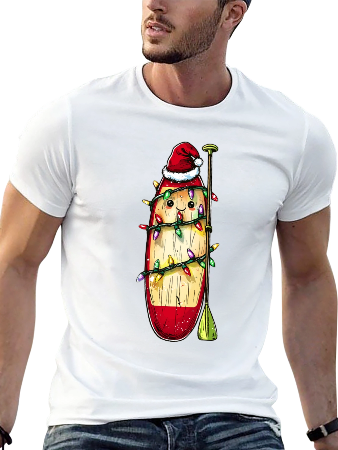 Festive Paddle Board Christmas T-Shirt