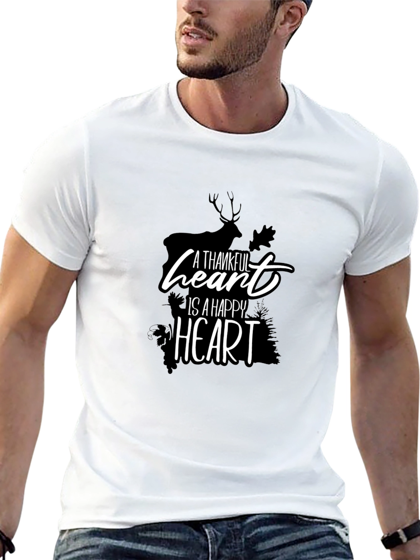 Thankful Heart Graphic Tee - Stylish Comfort