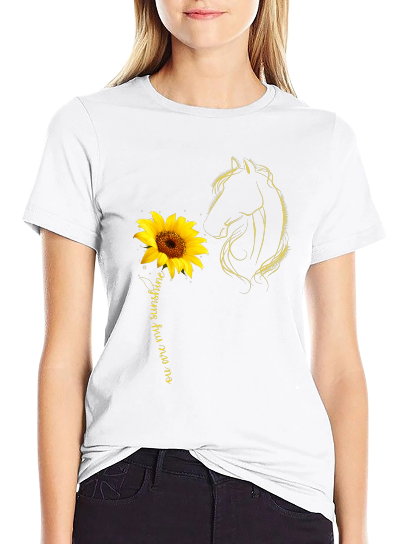 Sunflower Horse T-Shirt - You are my Sunshine