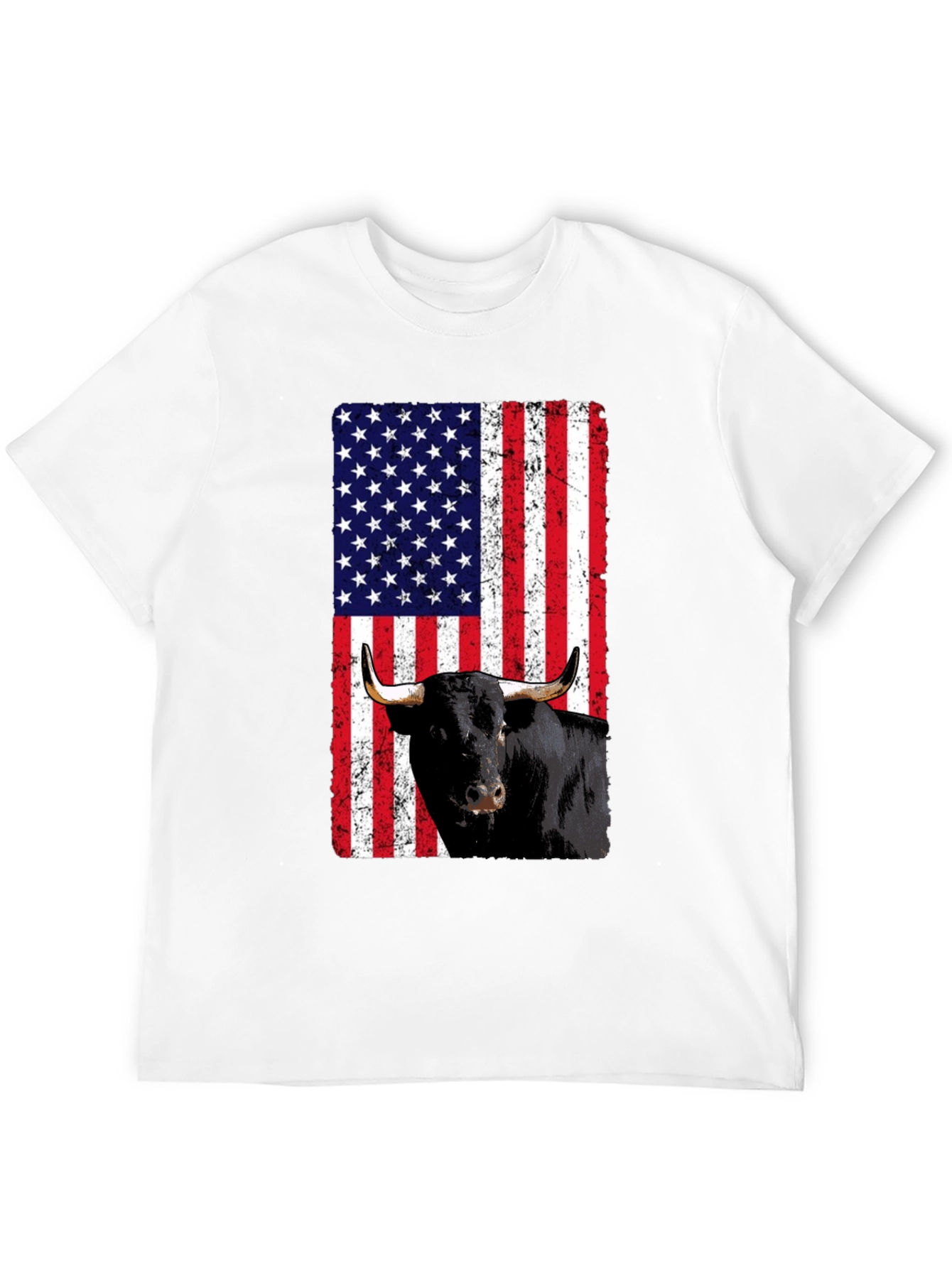 American Flag Bull T-Shirt