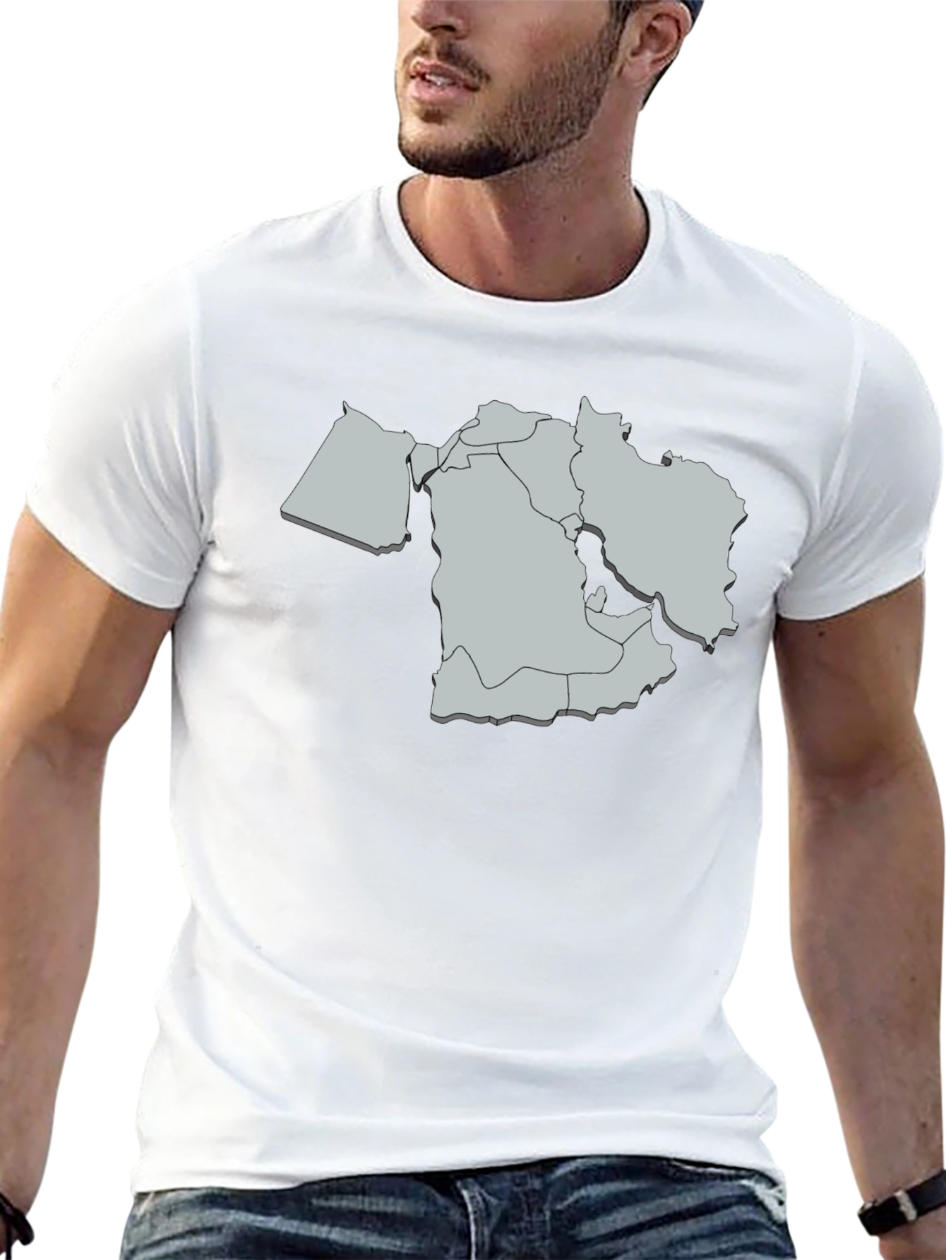 Middle East Map Graphic T-Shirt