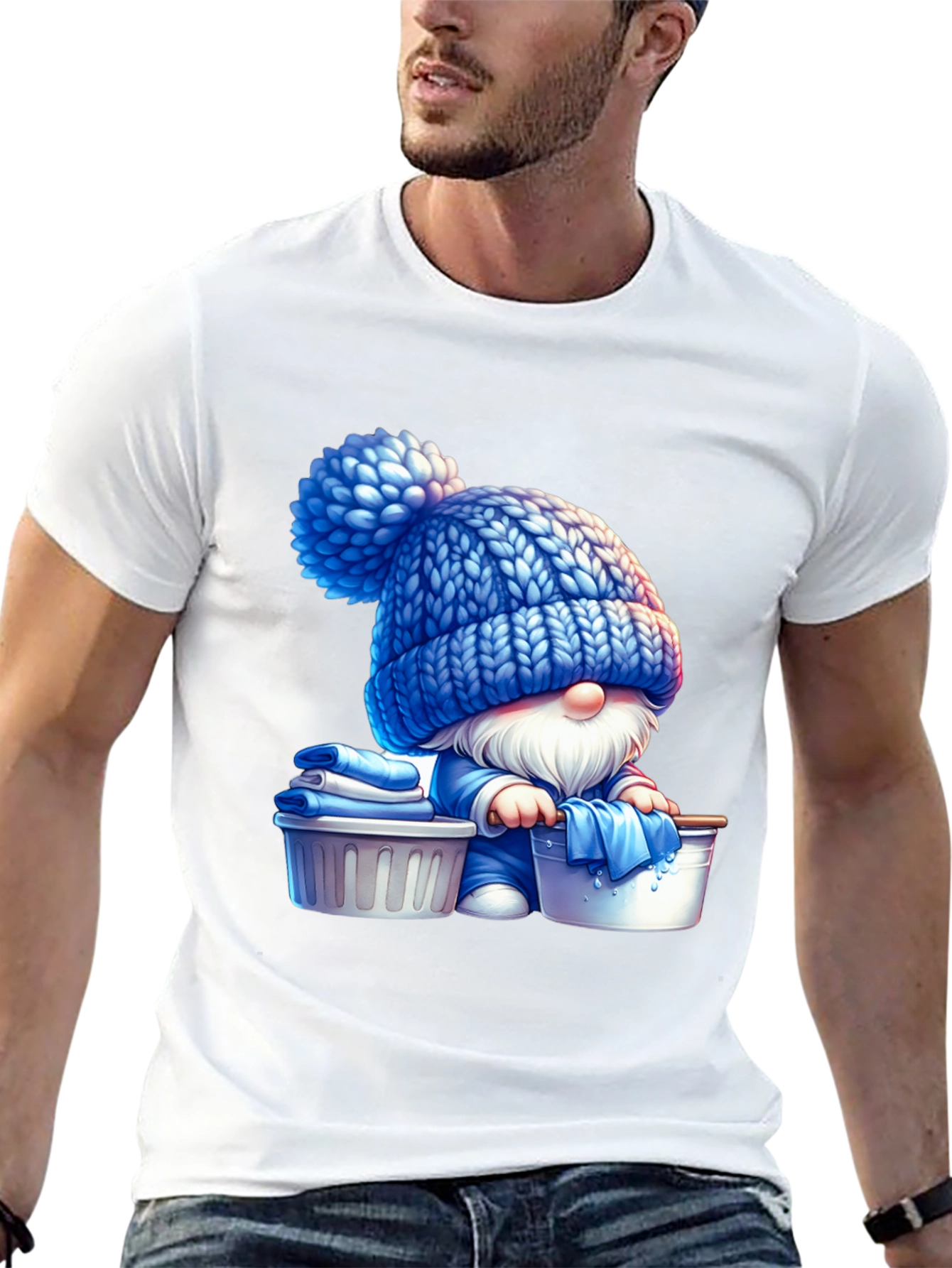 Gnome Laundry Day T-Shirt - Unique Graphic Tee