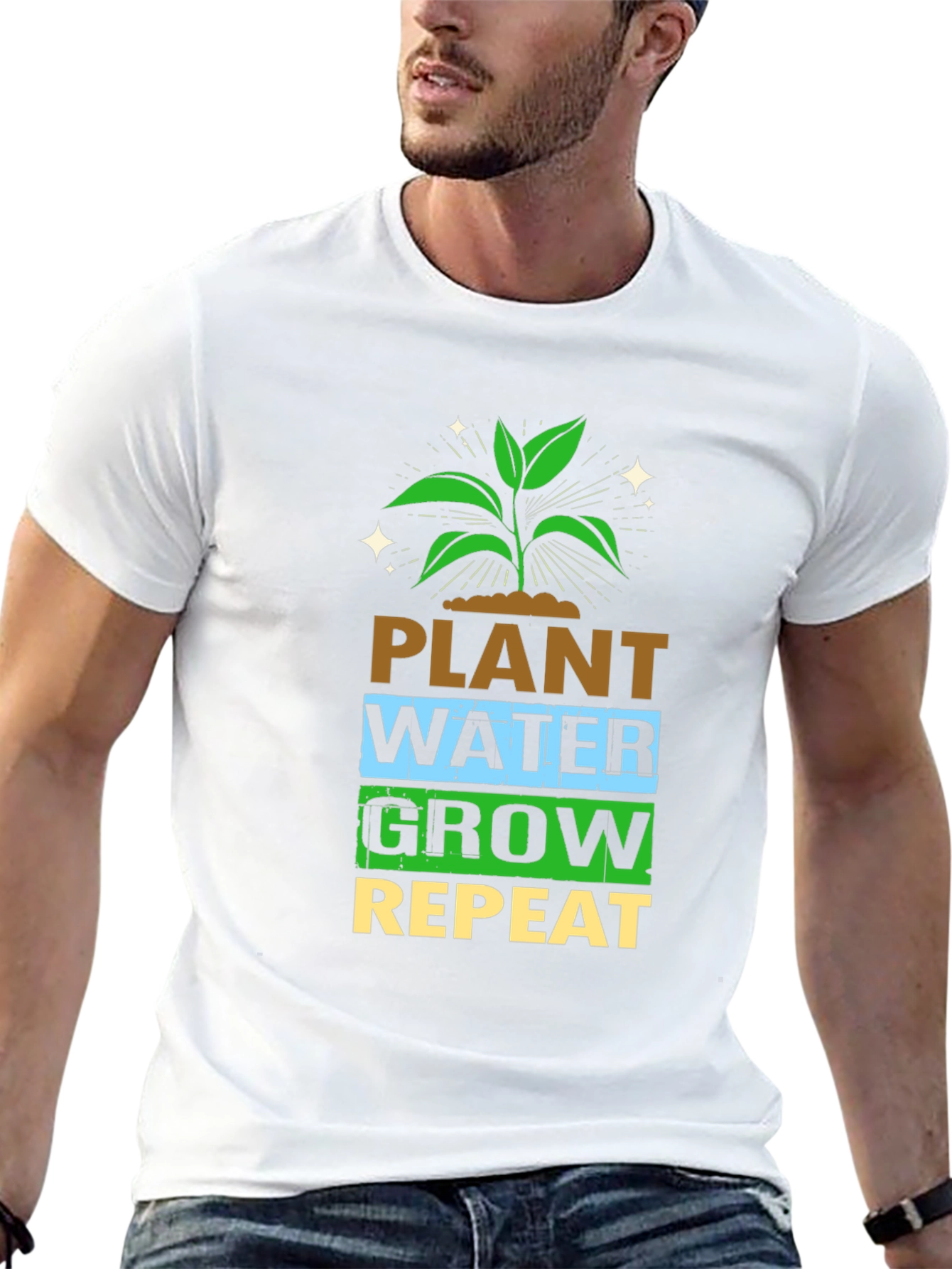 Plant Water Grow Repeat Graphic Tee