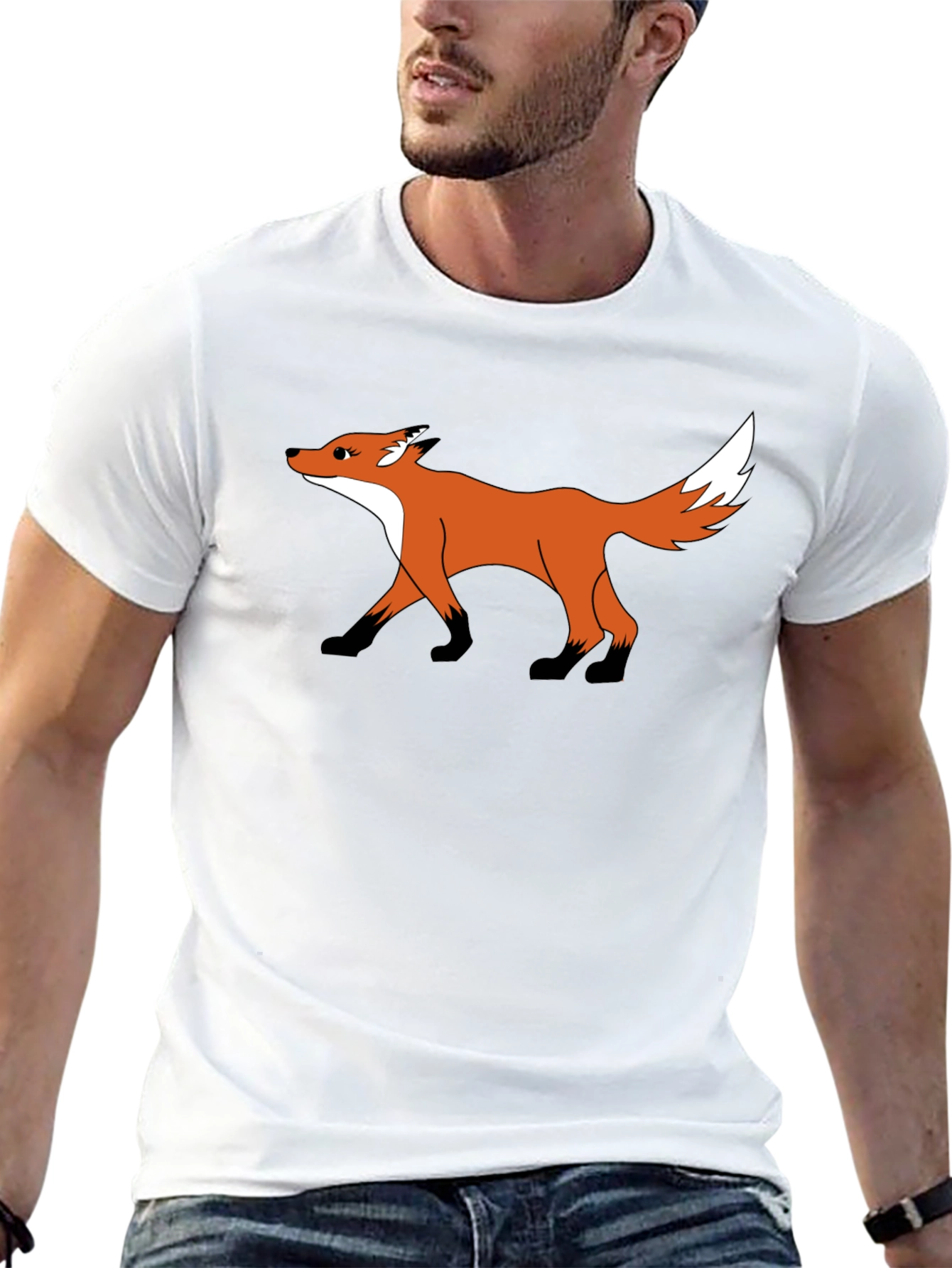 Fox Graphic T-Shirt - Casual Wear