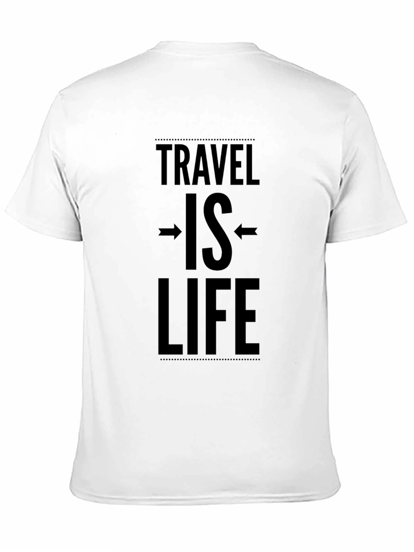 Travel is Life Black Graphic Tee