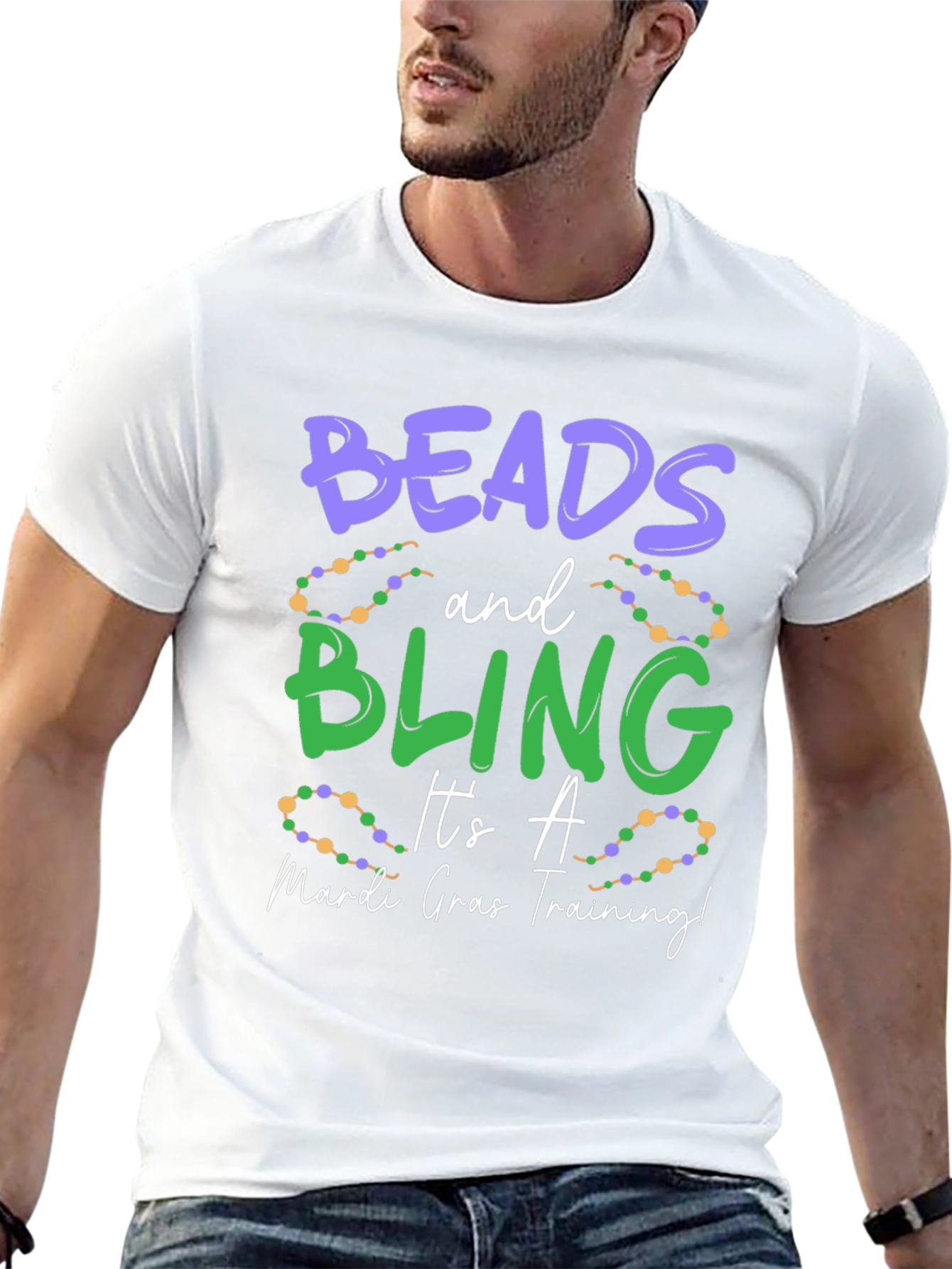 Beads and Bling Mardi Gras T-Shirt