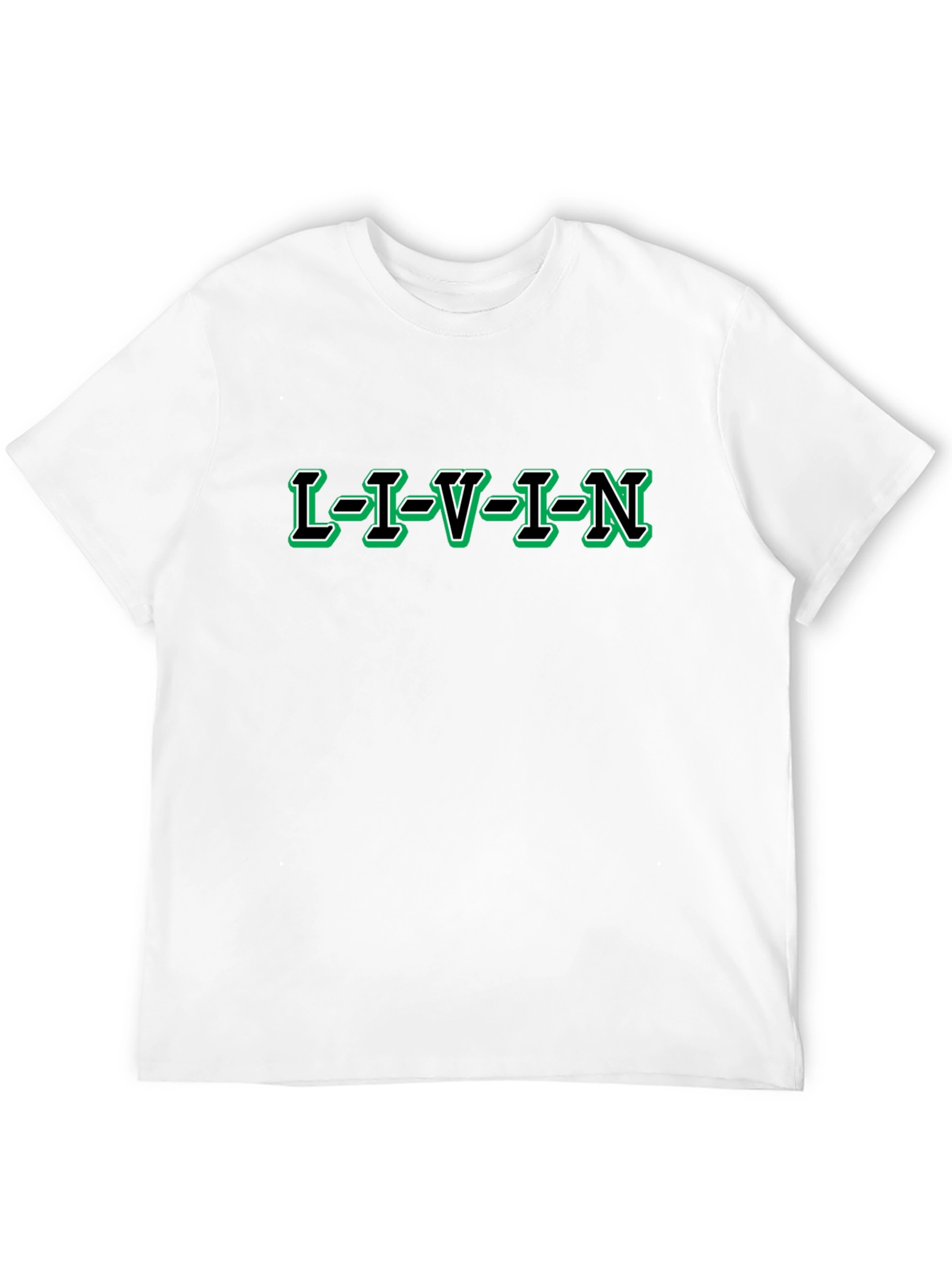 LIVIN T-Shirt - Black Crew Neck Tee