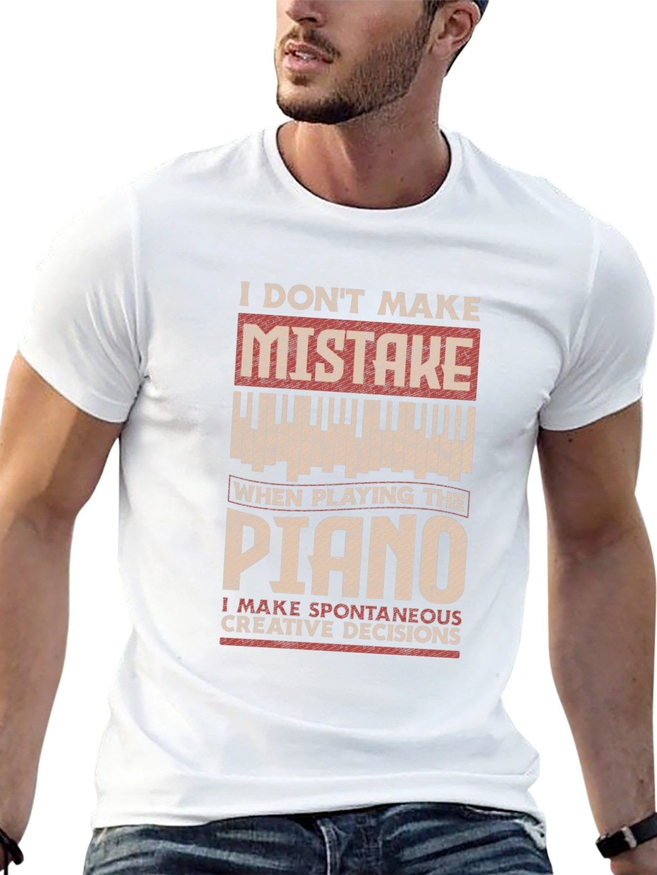 Funny Piano T-Shirt: I Dont Make Mistakes