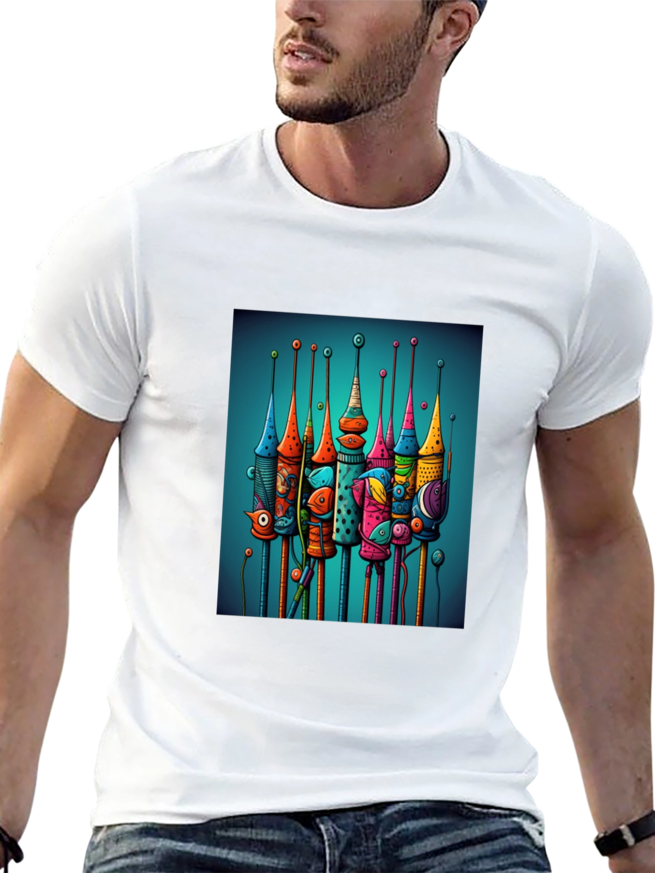 Abstract Towers Graphic Tee