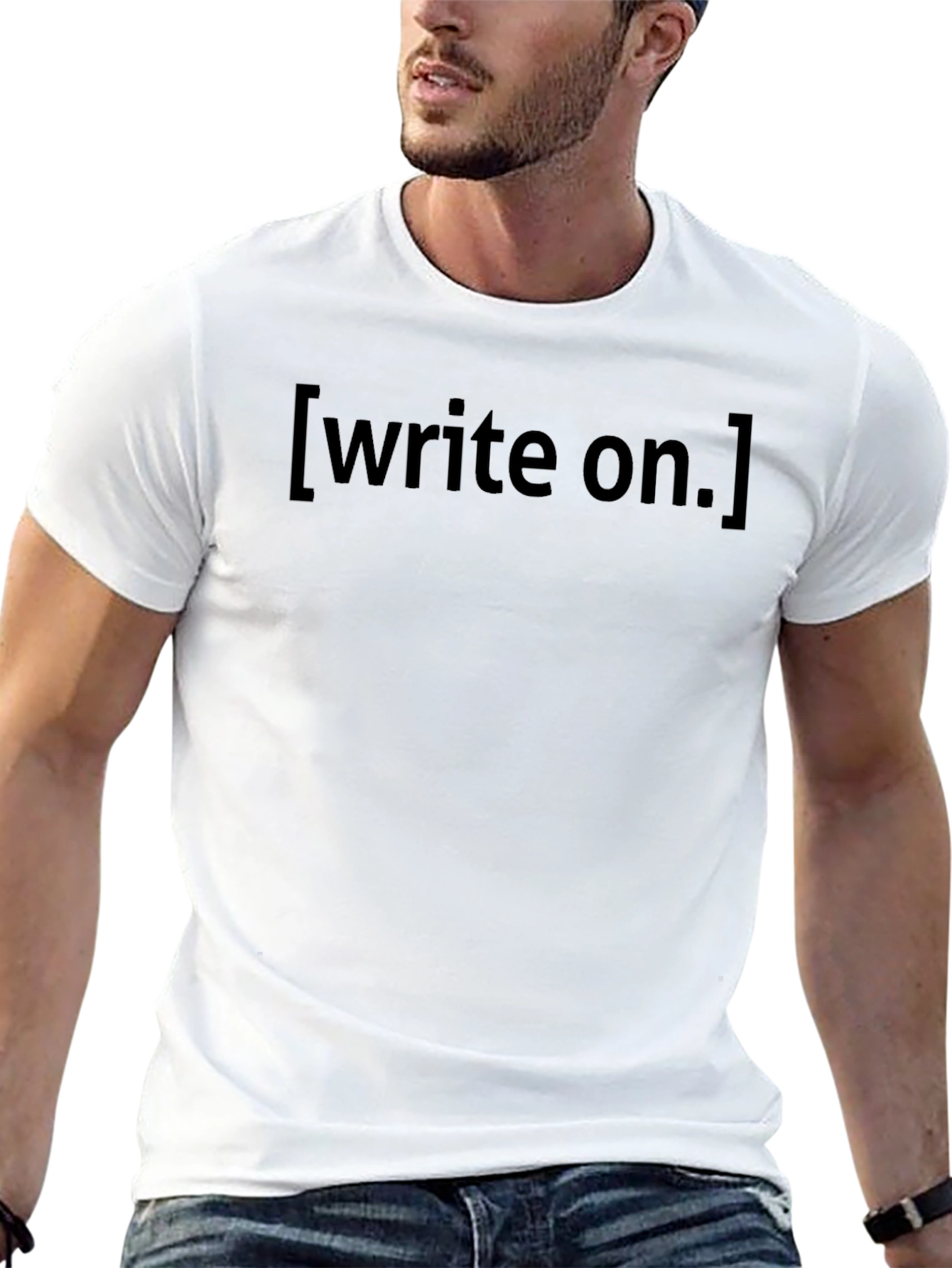 Write On Black T-Shirt: Express Yourself