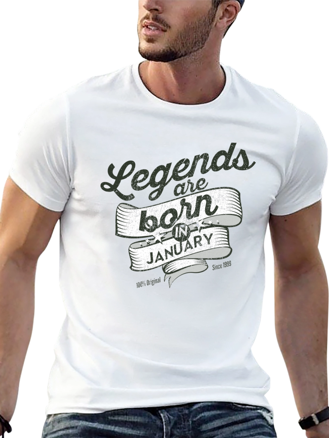 Legends are Born in January Black T-Shirt