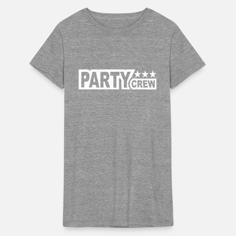 Party Crew Team Fun Friends Group Member Text Logo