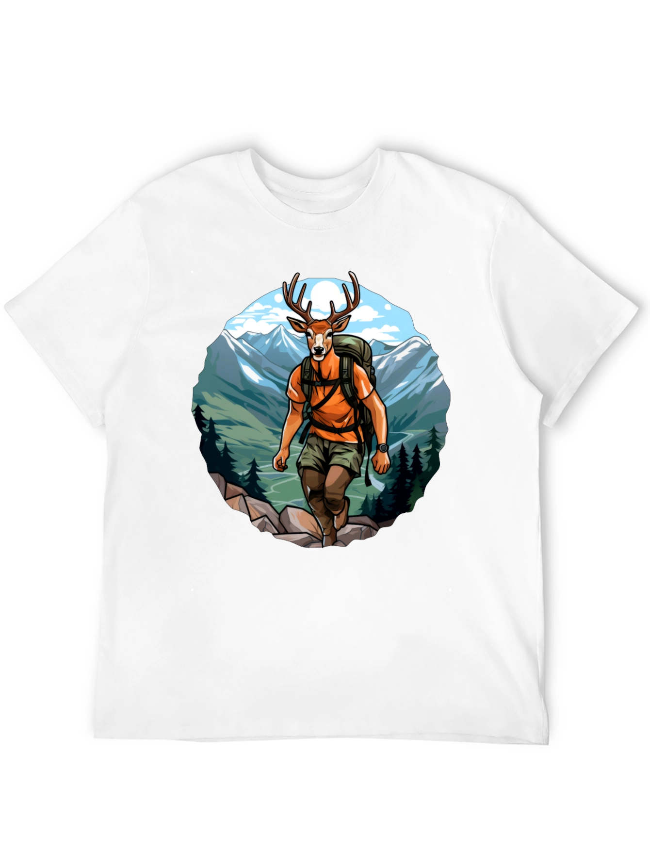 Deer Hiker Graphic T-Shirt - Adventure Apparel