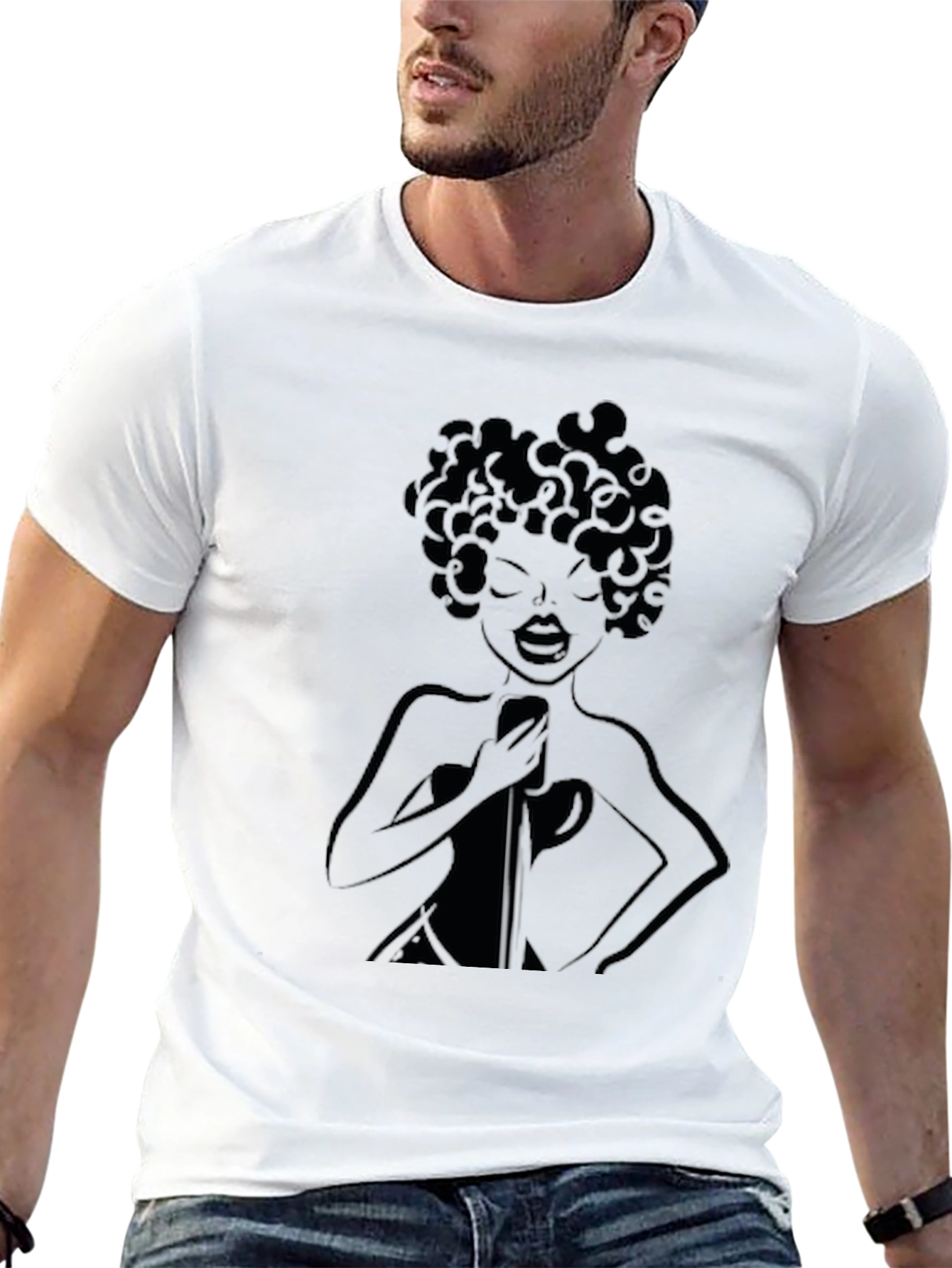 Retro Singer Black T-Shirt