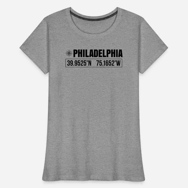 Philadelphia City GPS Coordinates Souvenir USA