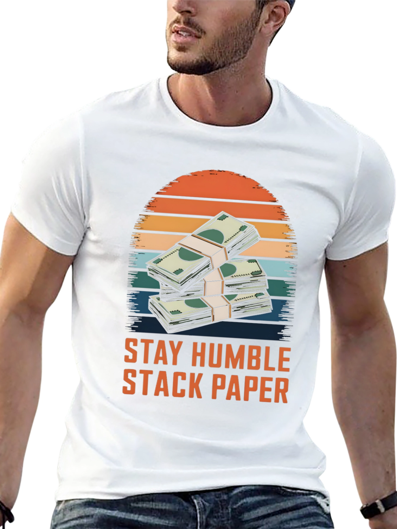 Stay Humble Stack Paper Graphic Tee