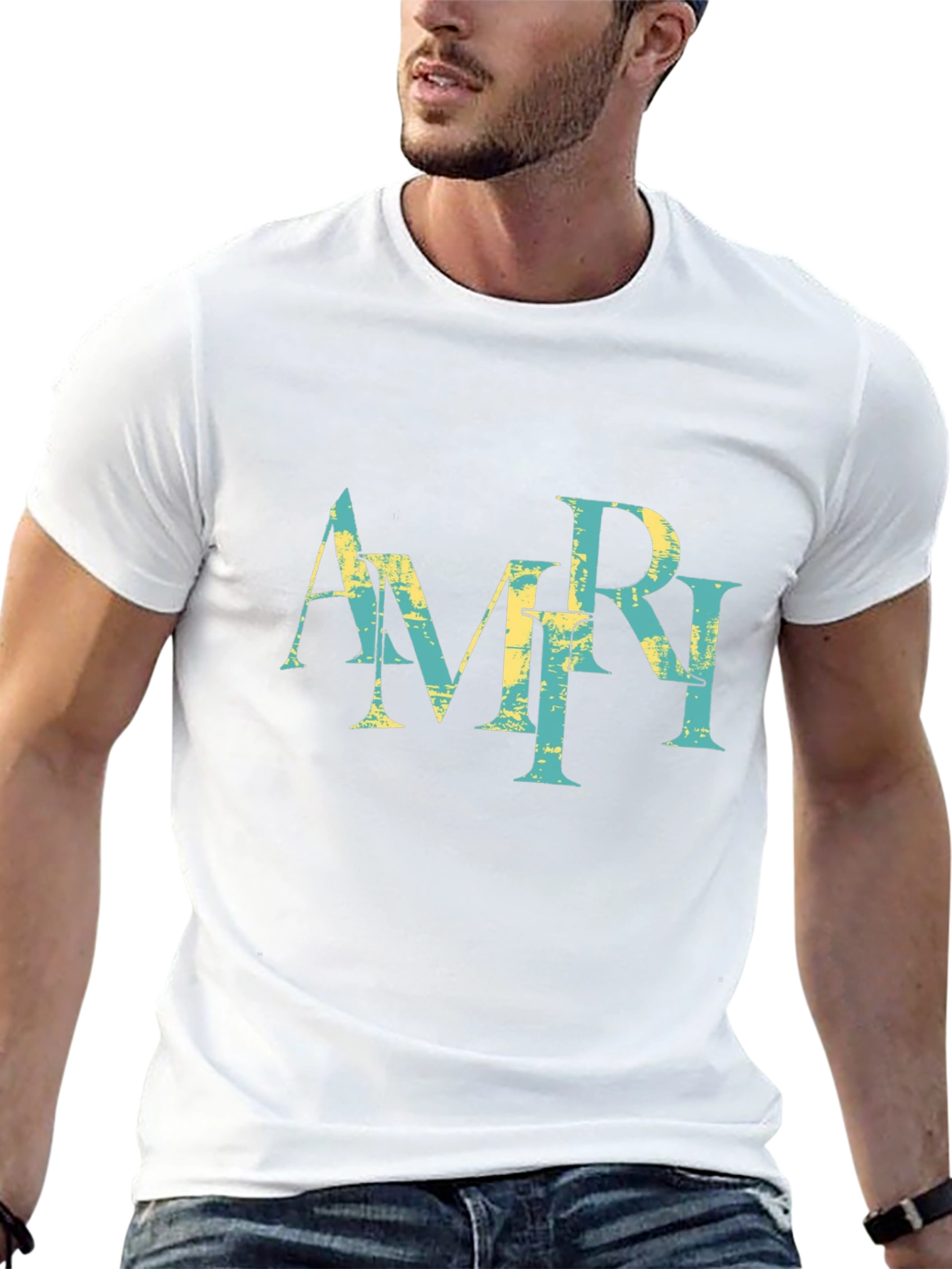 AMRI Graphic Print Black T-Shirt