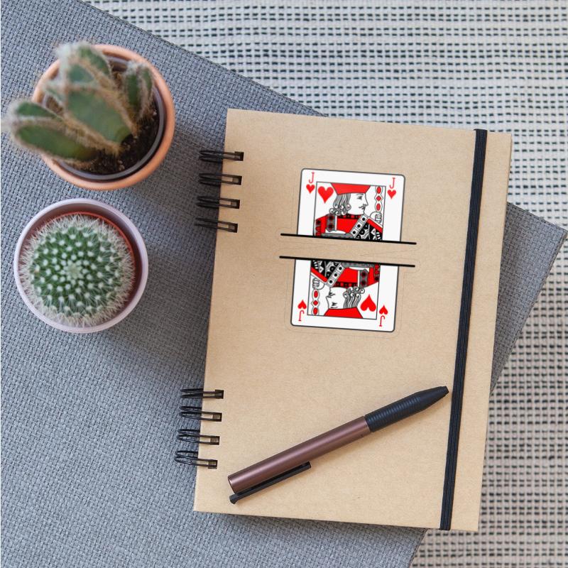 Playing card jack of hearts with banner space