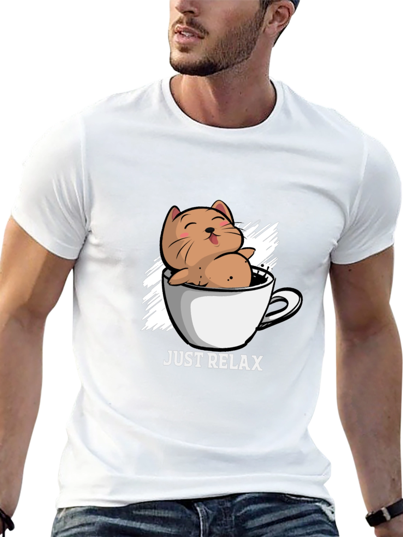 Just Relax Cat Mug T-Shirt