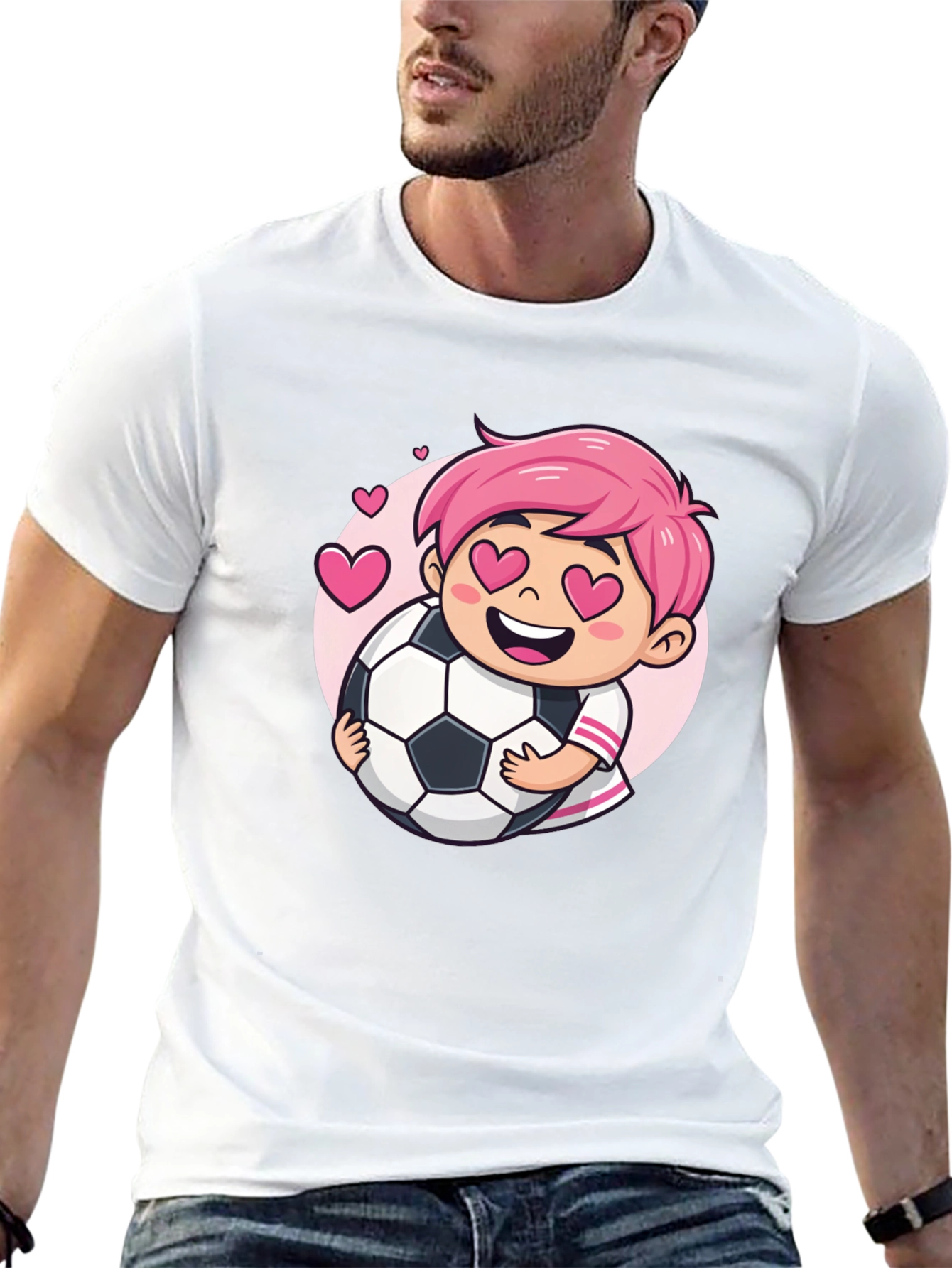 Boy Soccer Love Black T-Shirt