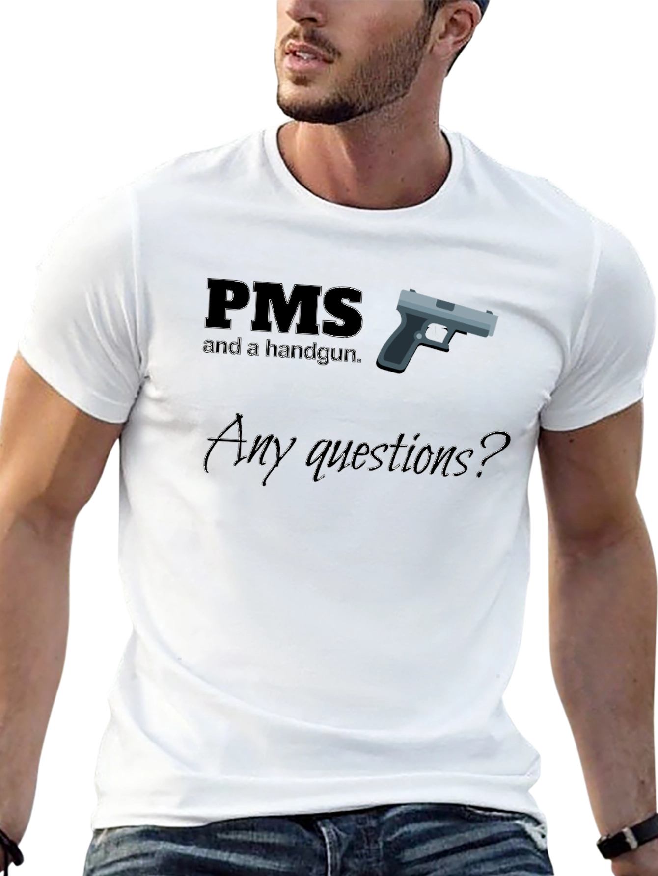 PMS Handgun Funny T-Shirt
