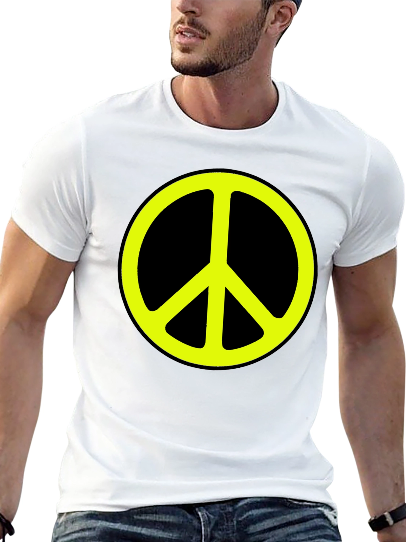 Peace Sign Graphic Tee - Classic Black