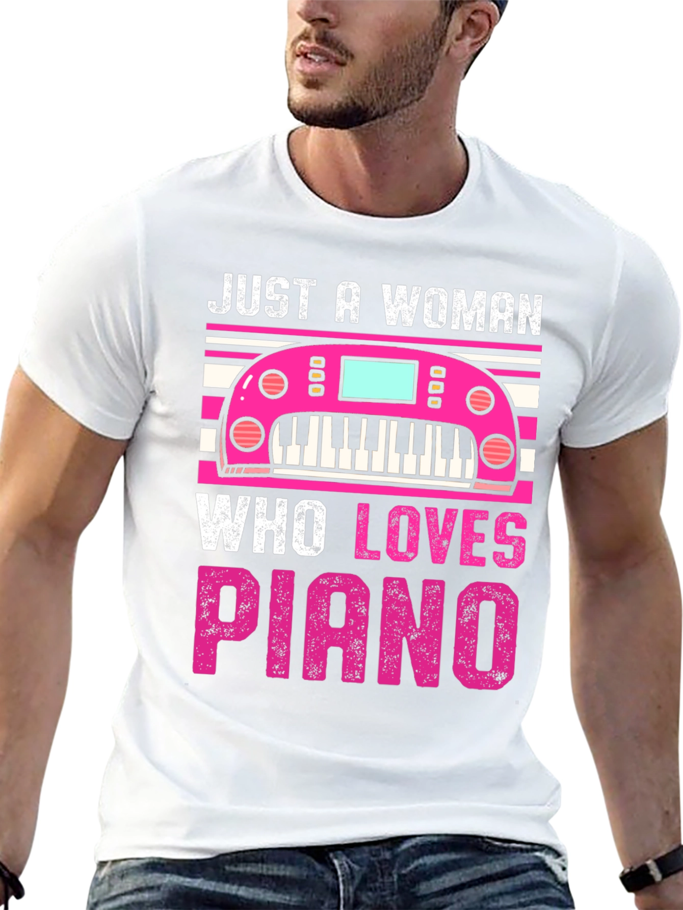 Just a Woman Who Loves Piano T-Shirt