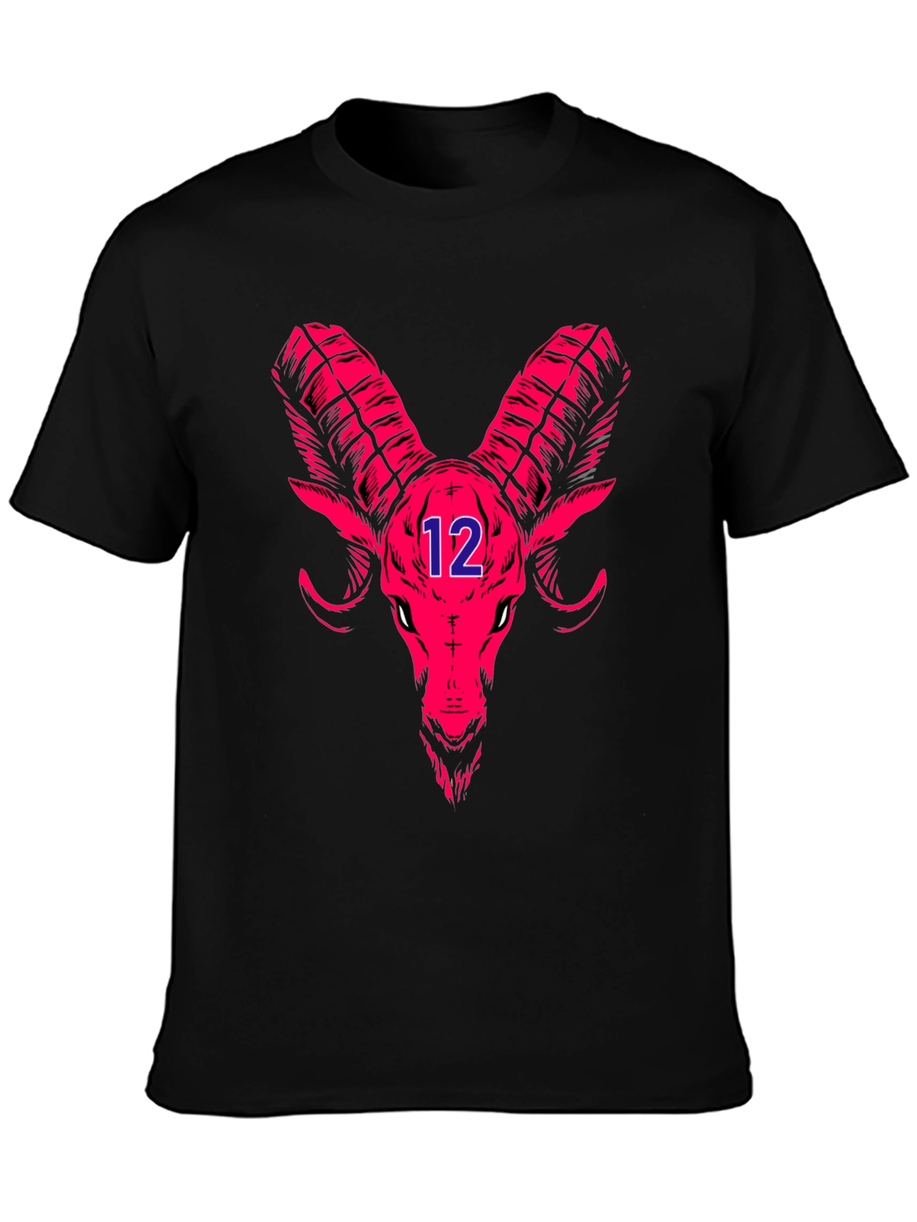 Ram Skull Graphic Tee - Number 12 Design