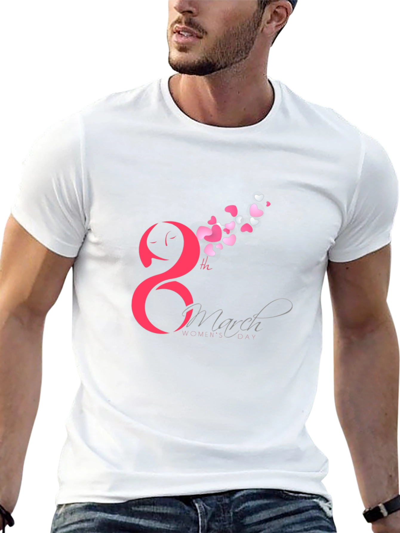 8th March Womens Day Black T-Shirt
