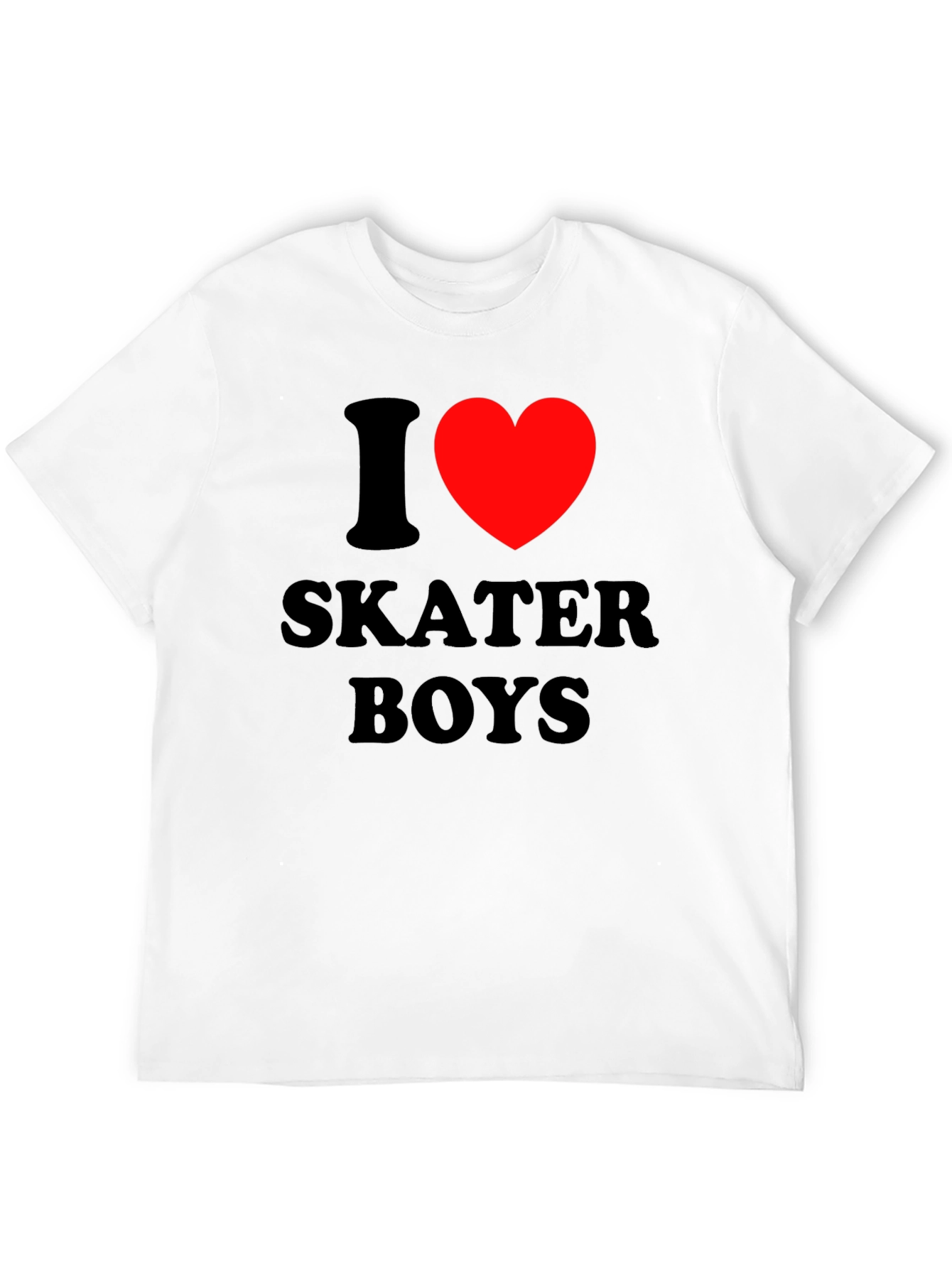 I Love Skater Boys Black T-Shirt