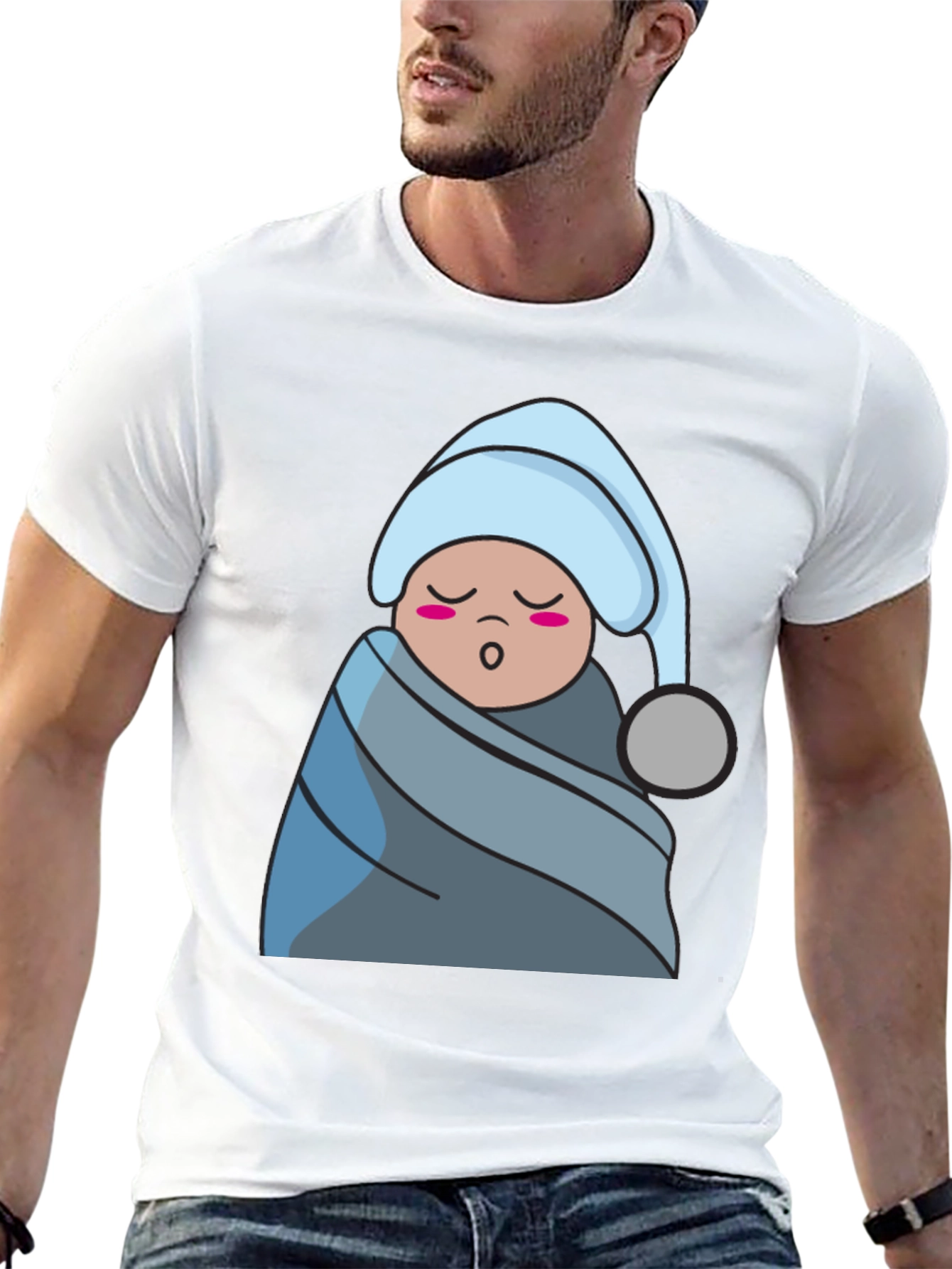 Cute Sleeping Baby Graphic T-Shirt