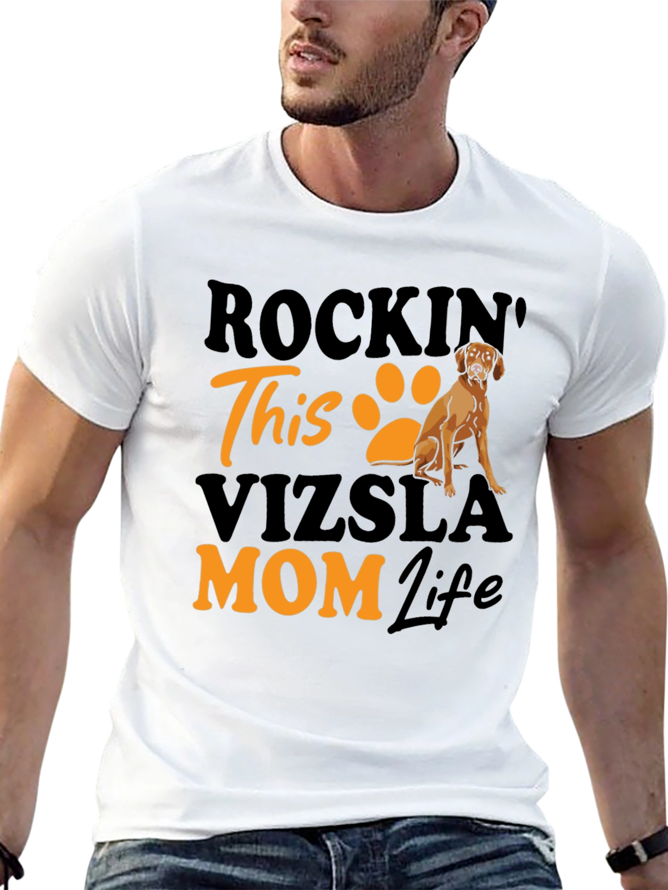 Rockin Vizsla Mom Life T-Shirt - Dog Lover Tee