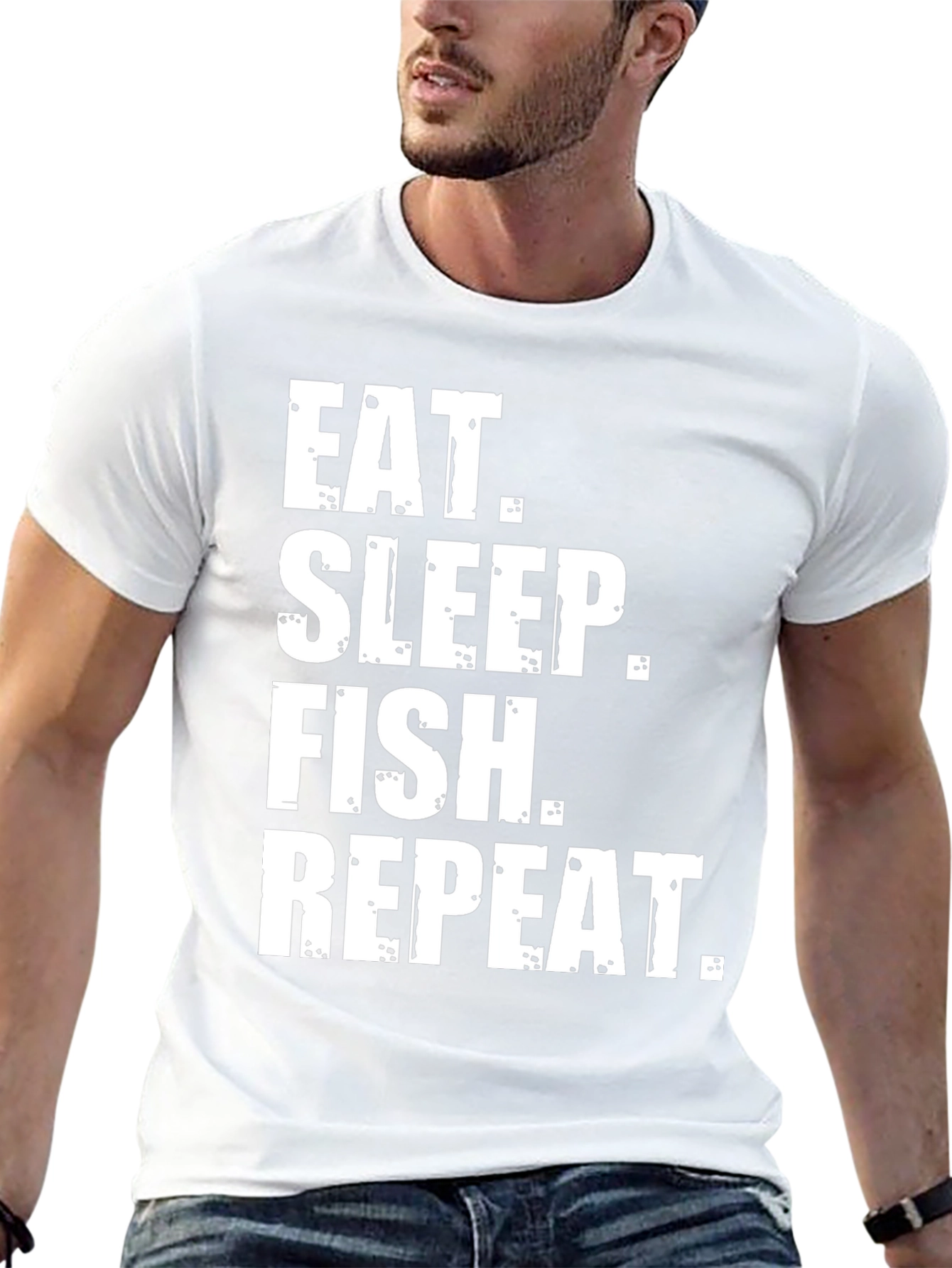 Eat Sleep Fish Repeat Graphic Tee