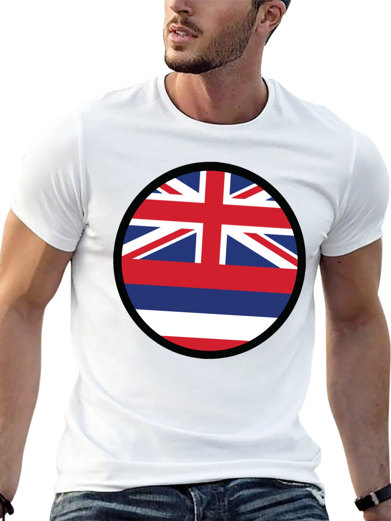 Hawaii Flag T-Shirt - Island Pride Crew Neck Tee