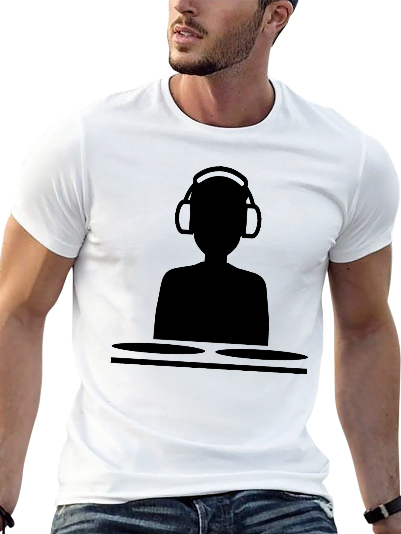 DJ Silhouette T-Shirt - Black Graphic Tee