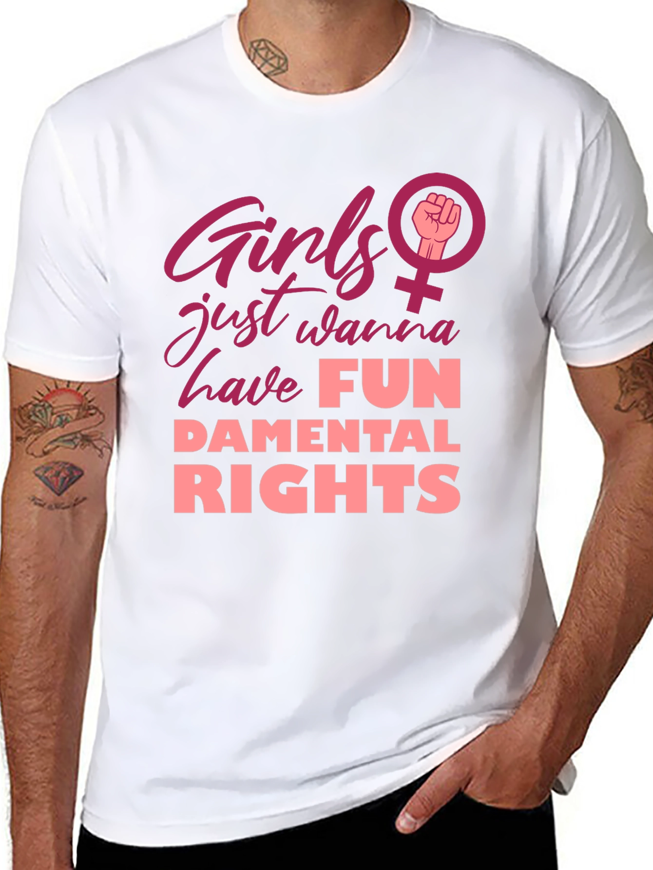 Feminist Girls Fun Rights Graphic T-Shirt