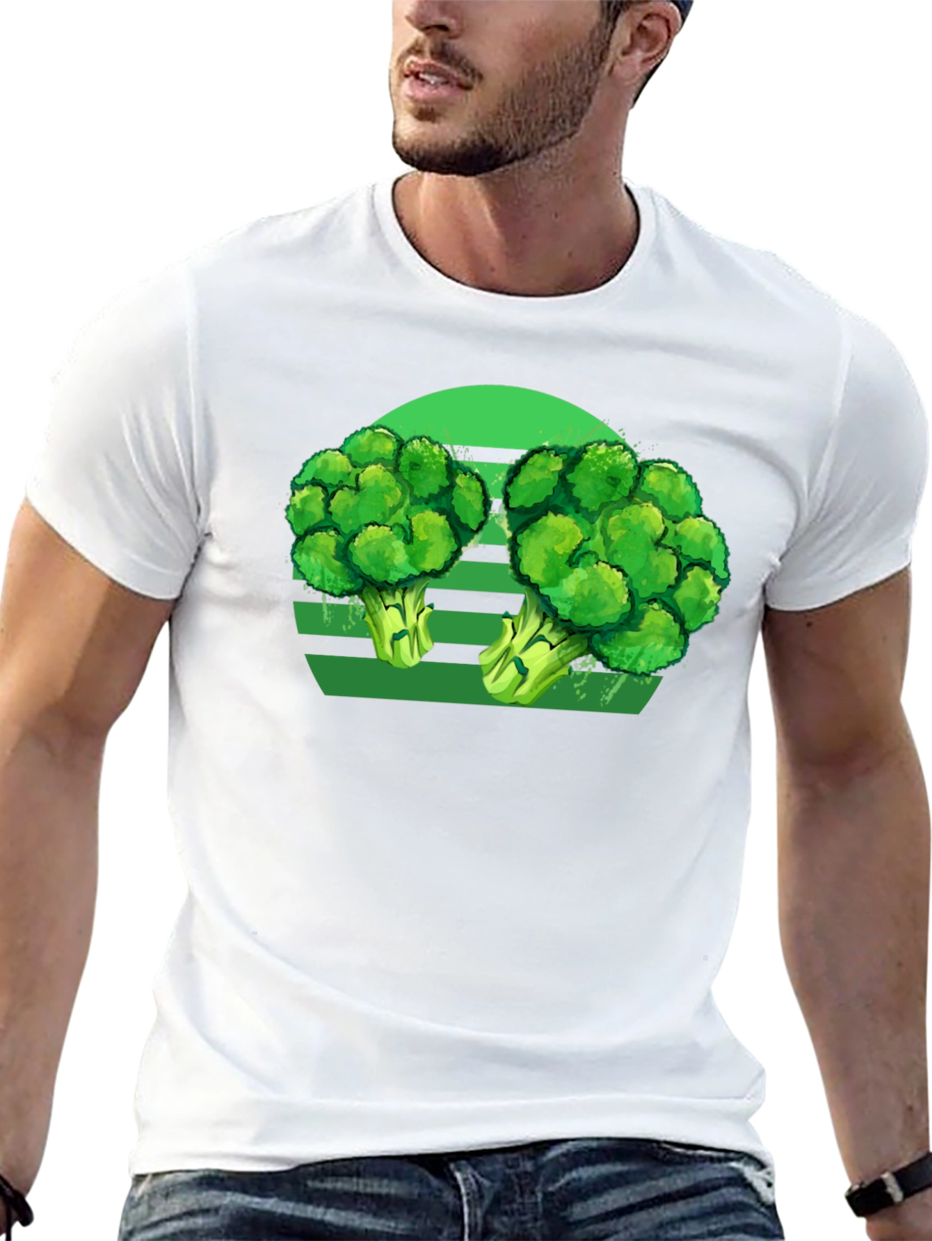Broccoli Retro T-Shirt - Funny Vegan Tee