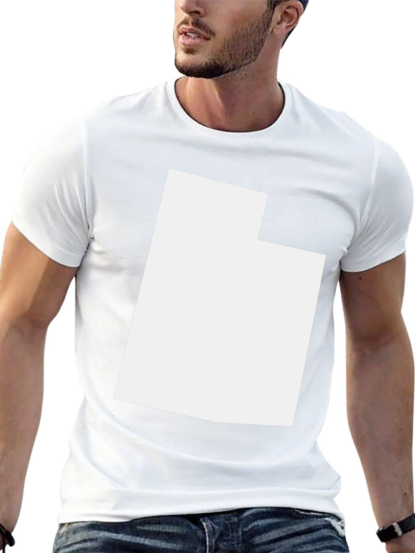 Utah State Outline Graphic Tee - Black T-Shirt