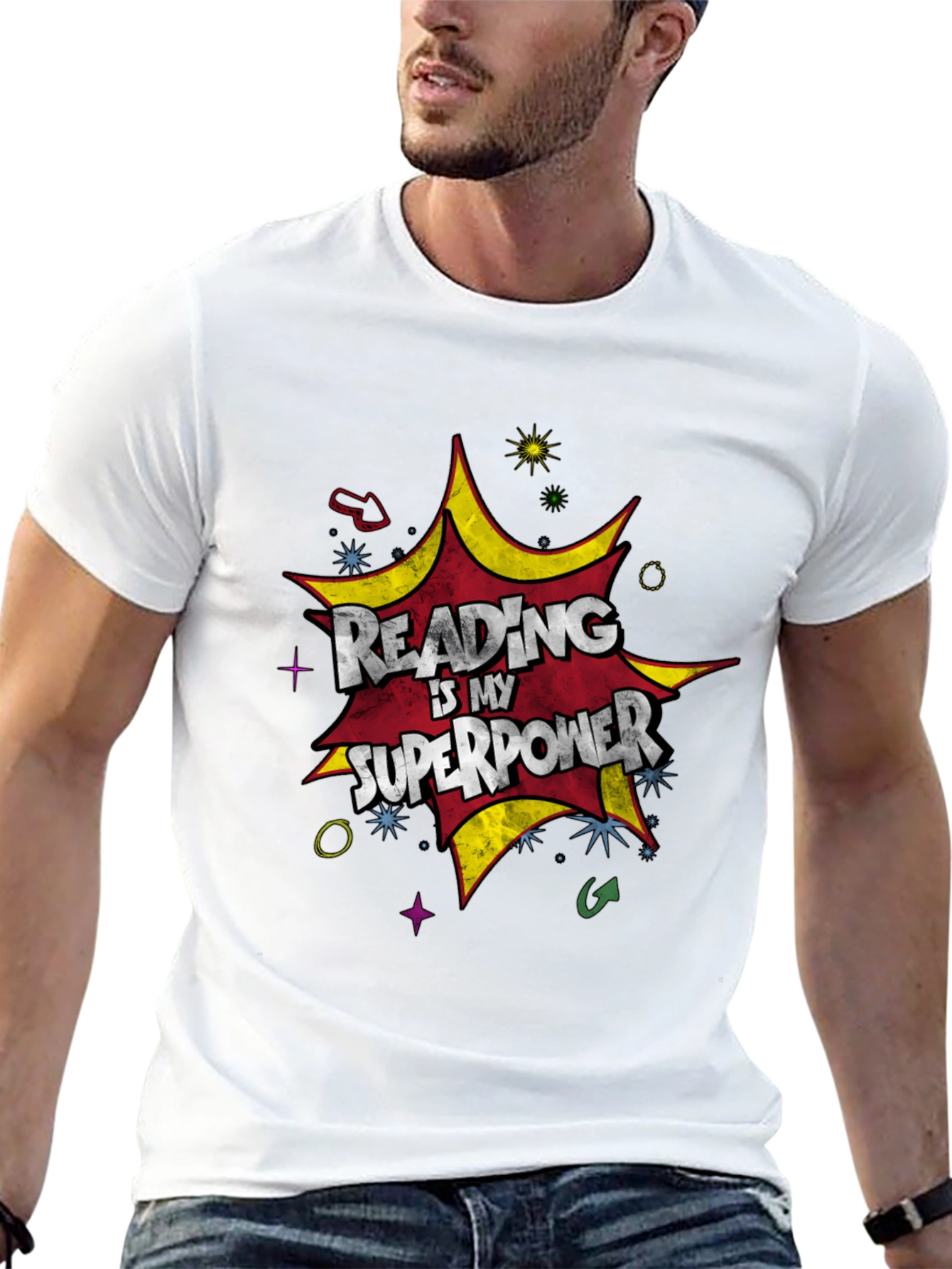 Reading is My Superpower Graphic T-Shirt