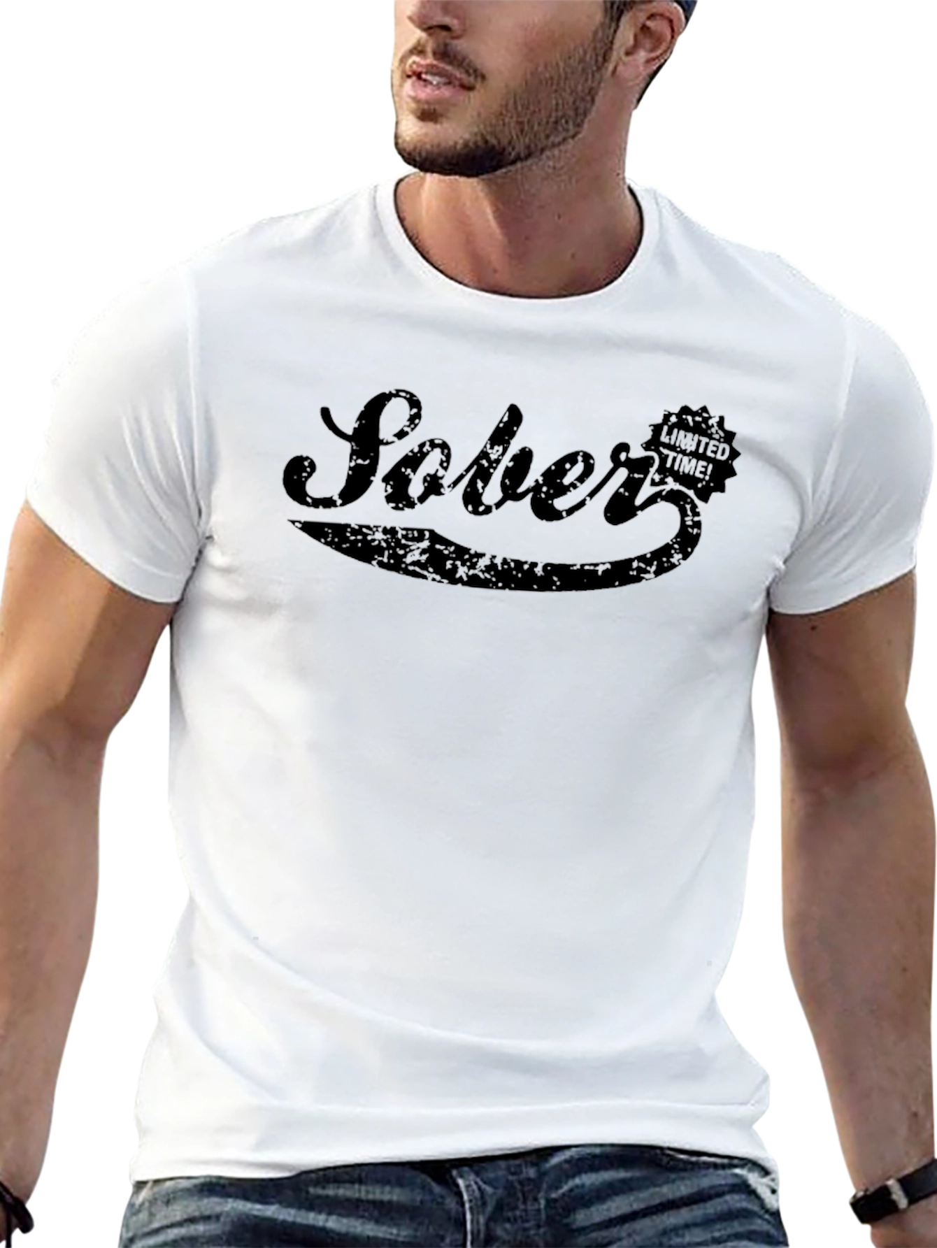 Sober Limited Time Black Graphic Tee