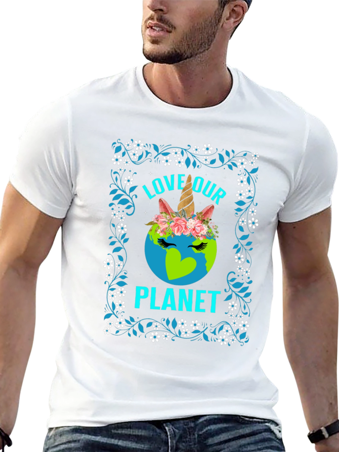 Love Our Planet Unicorn Earth T-Shirt