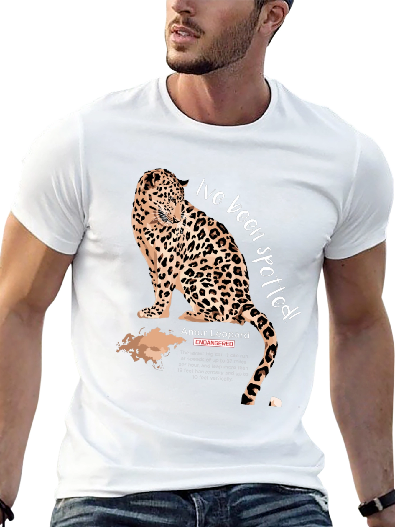 Spotted Amur Leopard Graphic T-Shirt