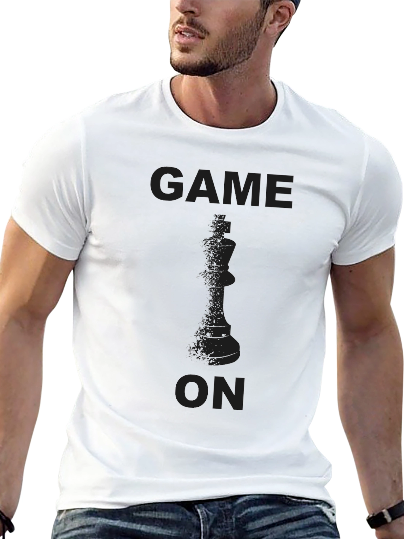 Game On King Chess Piece Graphic T-Shirt
