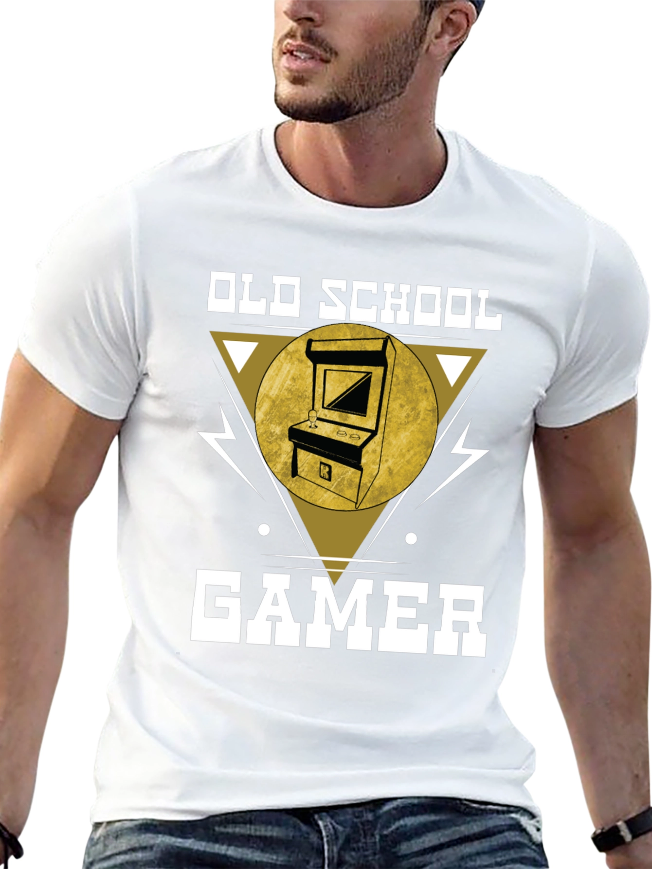 Old School Gamer T-Shirt - Retro Arcade Design