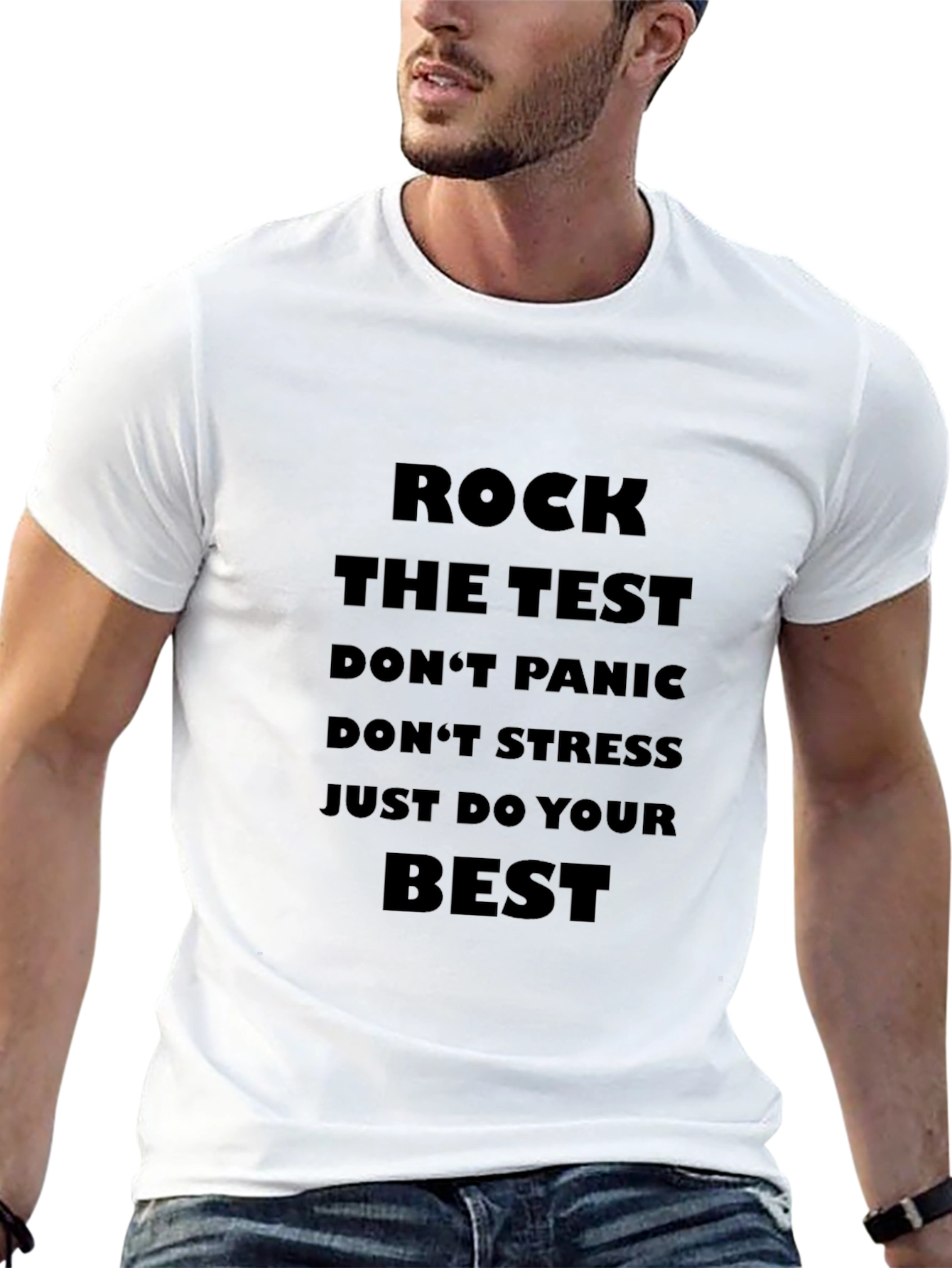 Rock The Test Graphic Tee - Motivational Shirt